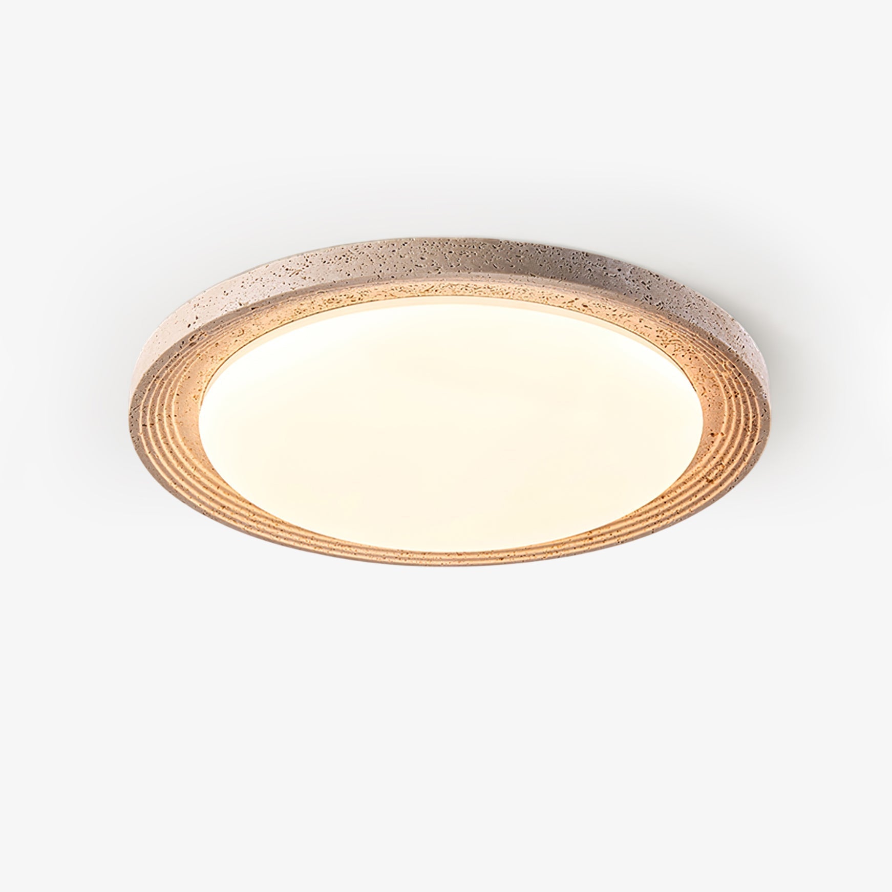 Olphaan Ringed Travertine Ceiling Light-Neutral Decor