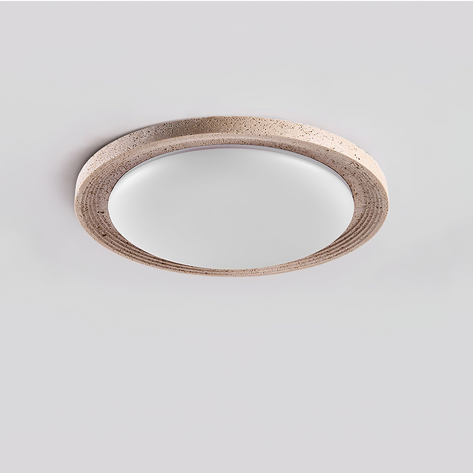 Olphaan Ringed Travertine Ceiling Light-Neutral Decor