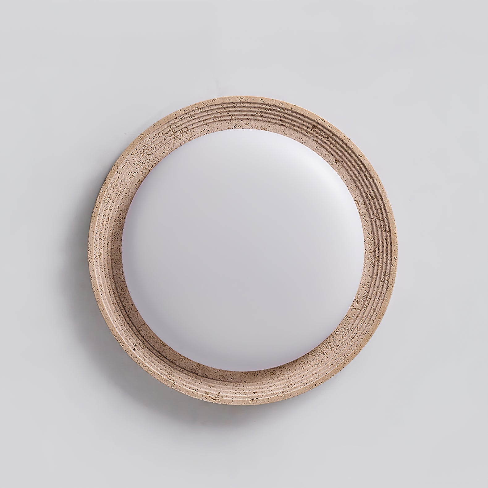 Olphaan Ringed Travertine Ceiling Light-Neutral Decor