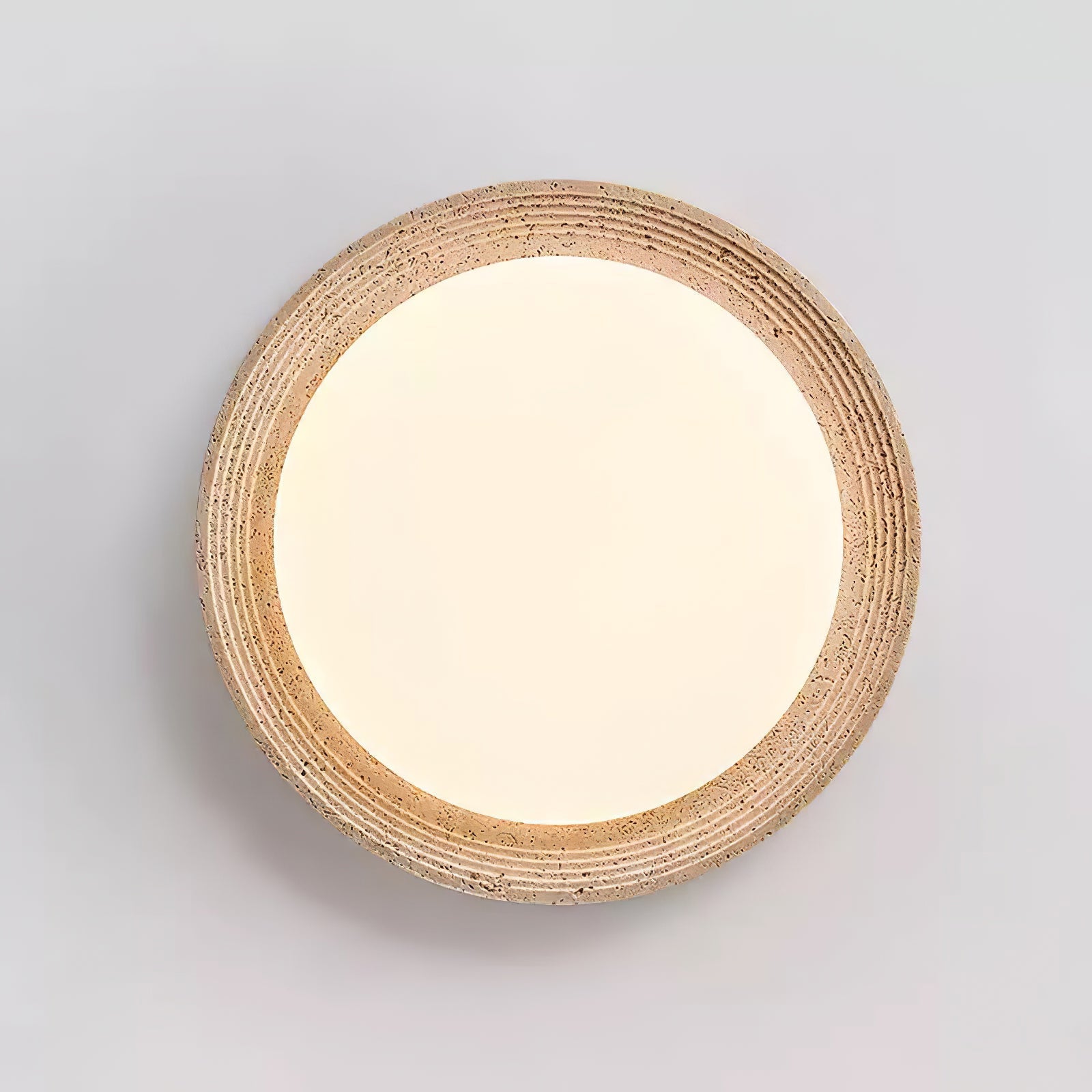 Olphaan Ringed Travertine Ceiling Light-Neutral Decor
