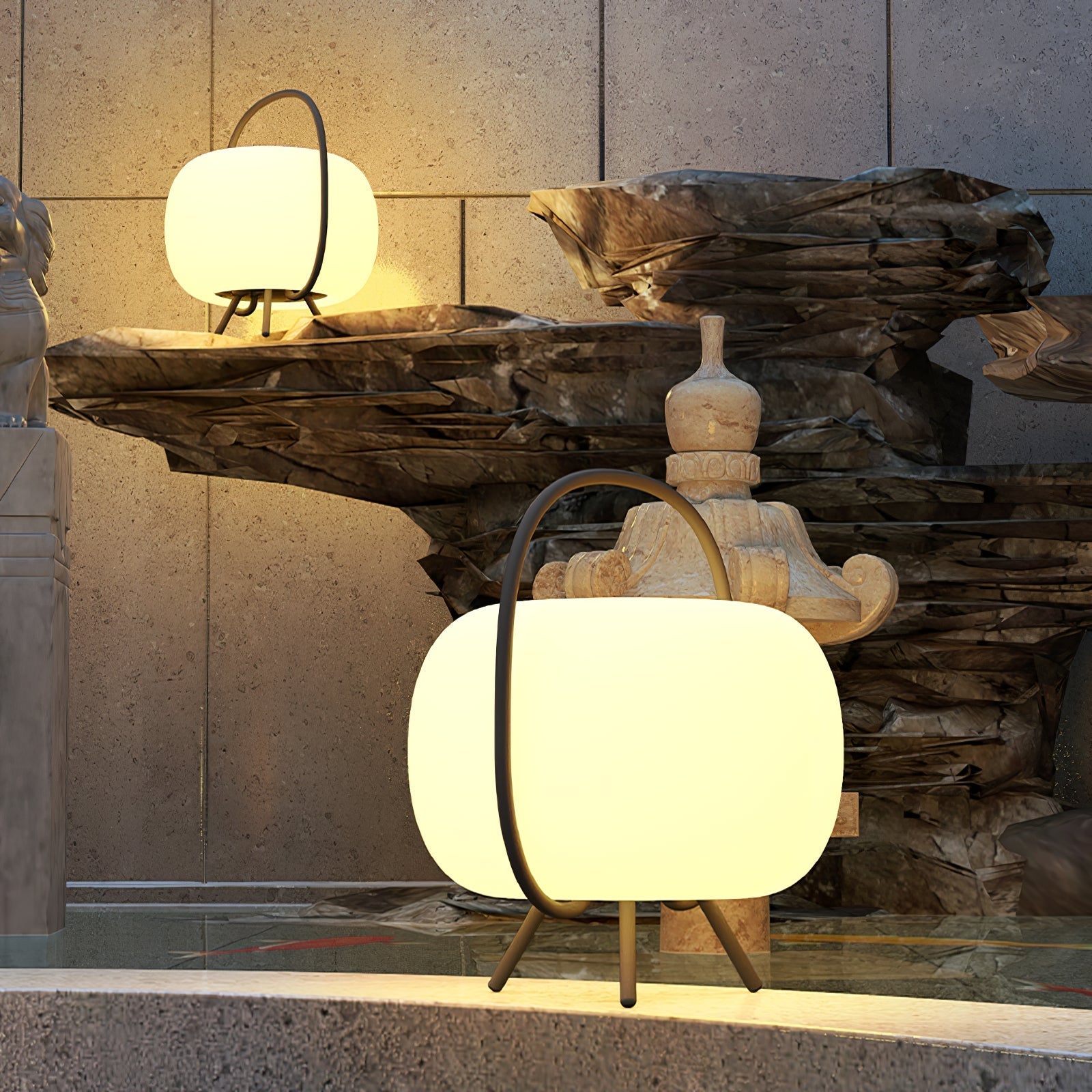 Prytk Outdoor Lamp Pod Lantern Solar-Neutral Decor