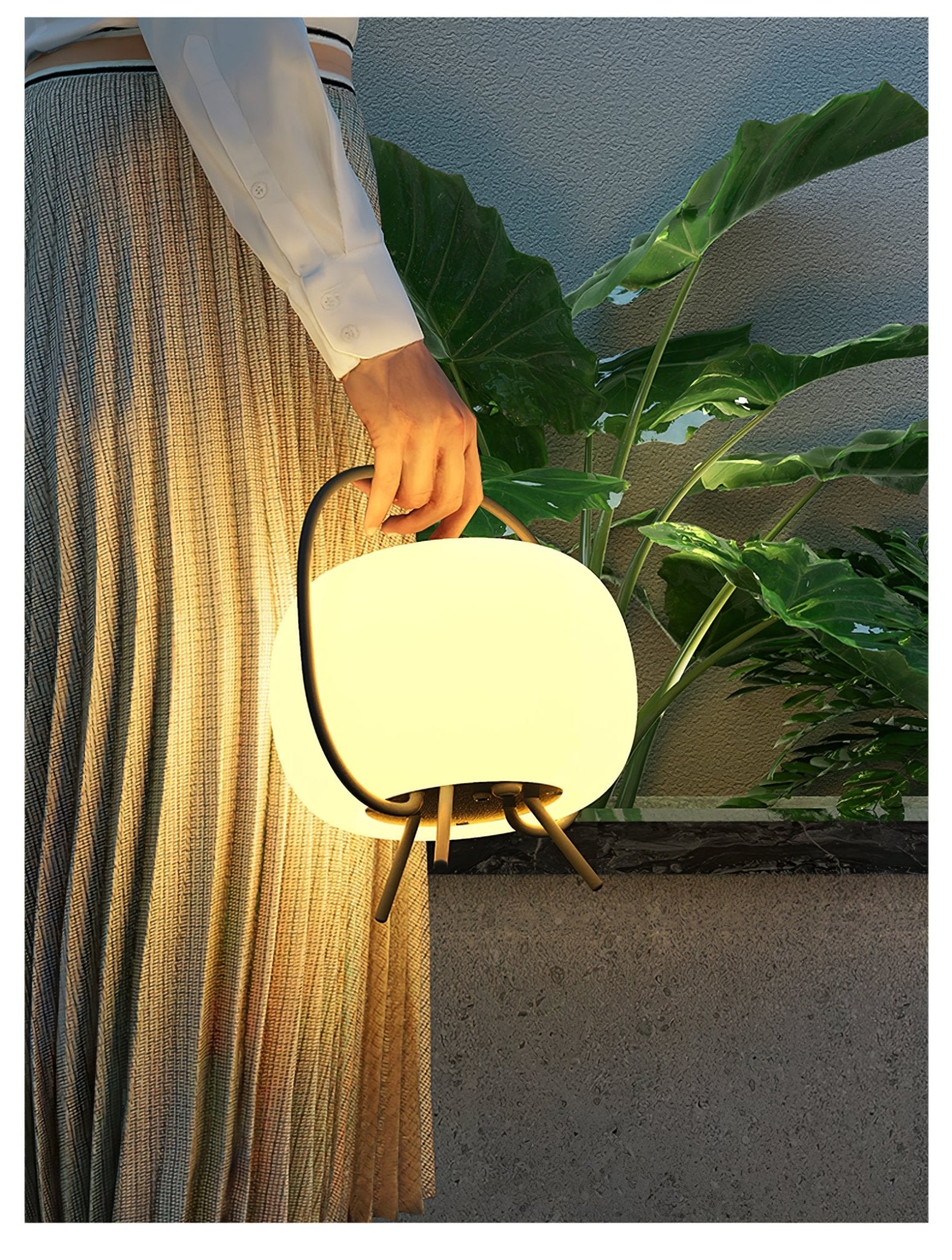 Prytk Outdoor Lamp Pod Lantern Solar-Neutral Decor