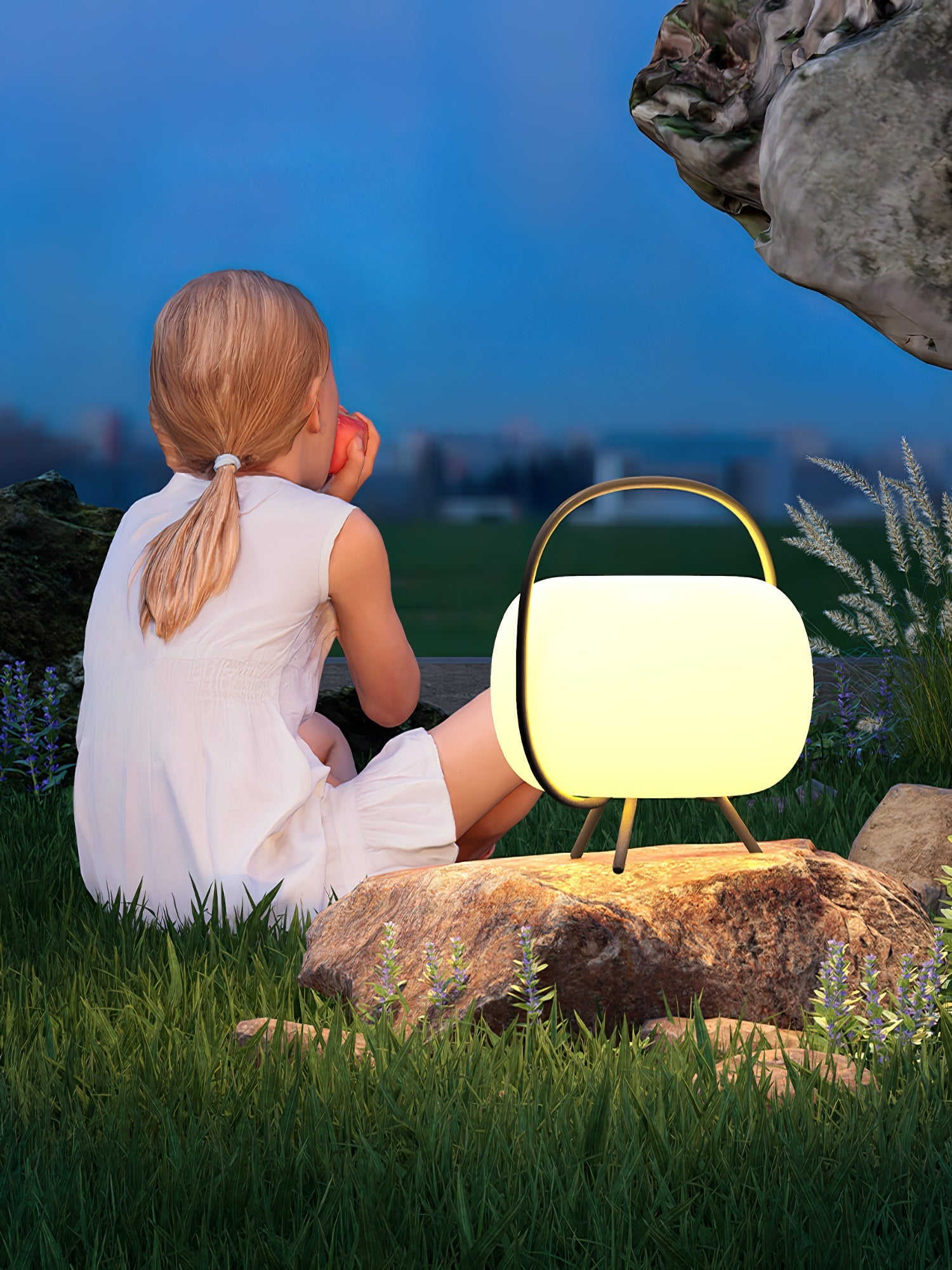 Prytk Outdoor Lamp Pod Lantern Solar-Neutral Decor