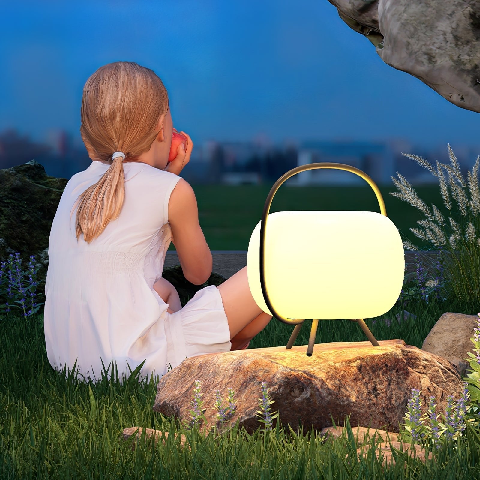 Prytk Outdoor Lamp Pod Lantern Solar-Neutral Decor