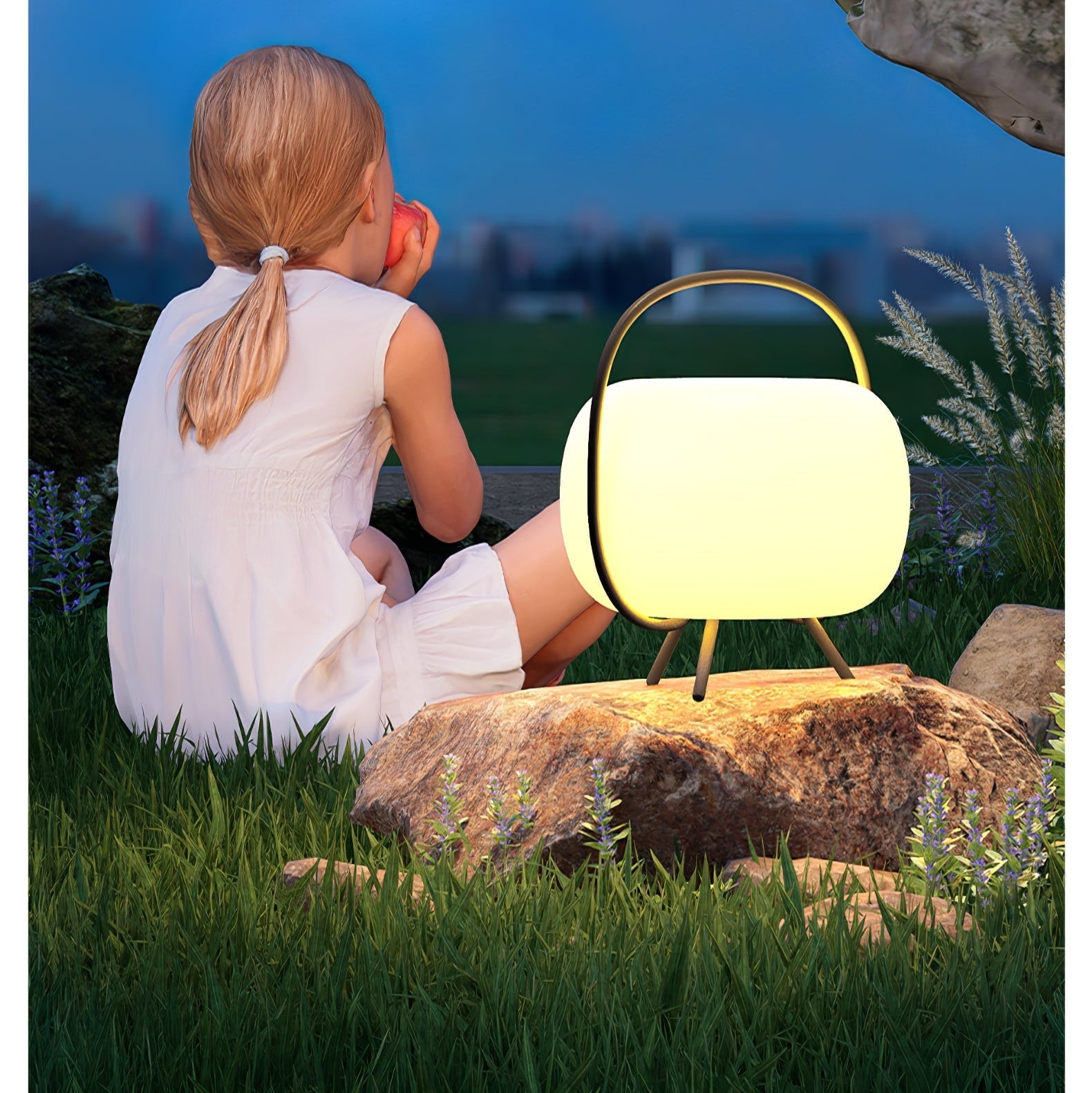 Prytk Outdoor Lamp Pod Lantern Solar-Neutral Decor
