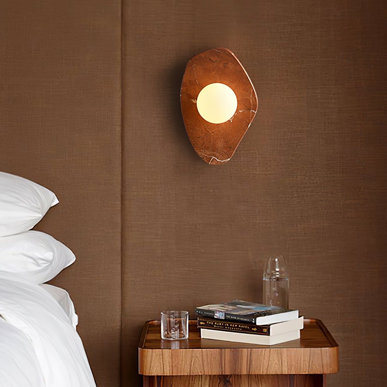 Pebble Rustic Marble Wall Light-Neutral Decor