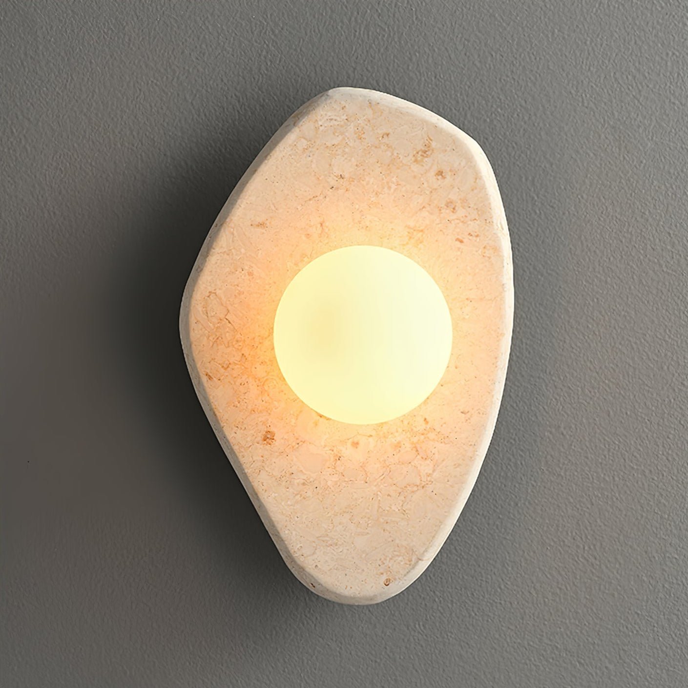 Pebble Rustic Marble Wall Light-Neutral Decor