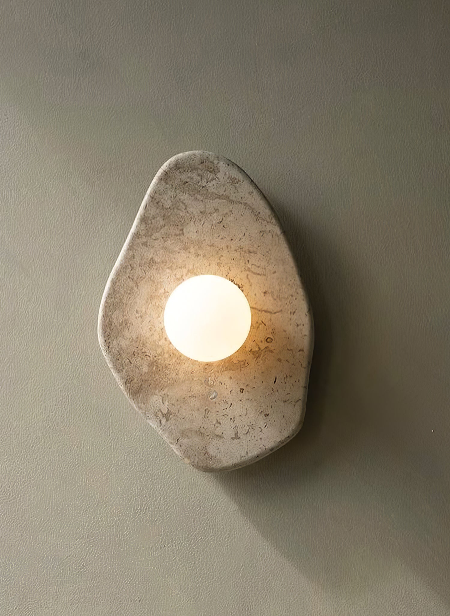 Pebble Rustic Marble Wall Light-Neutral Decor