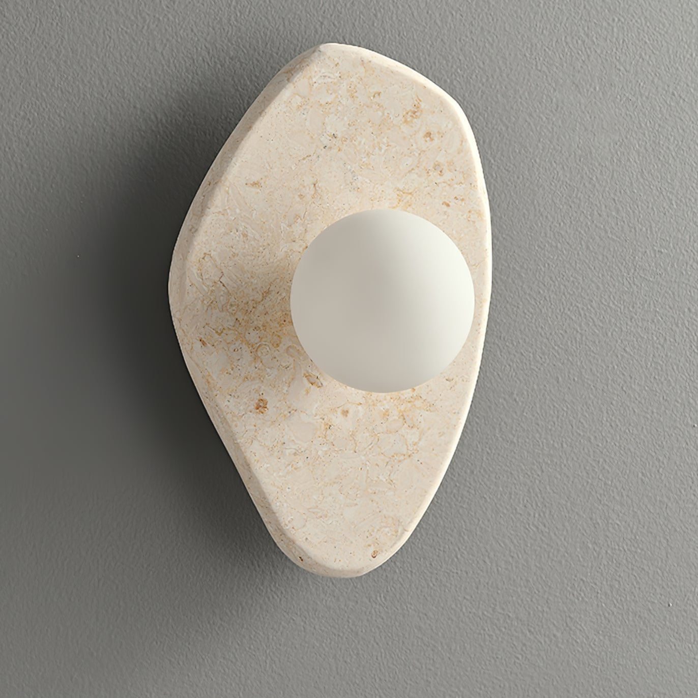 Pebble Rustic Marble Wall Light-Neutral Decor