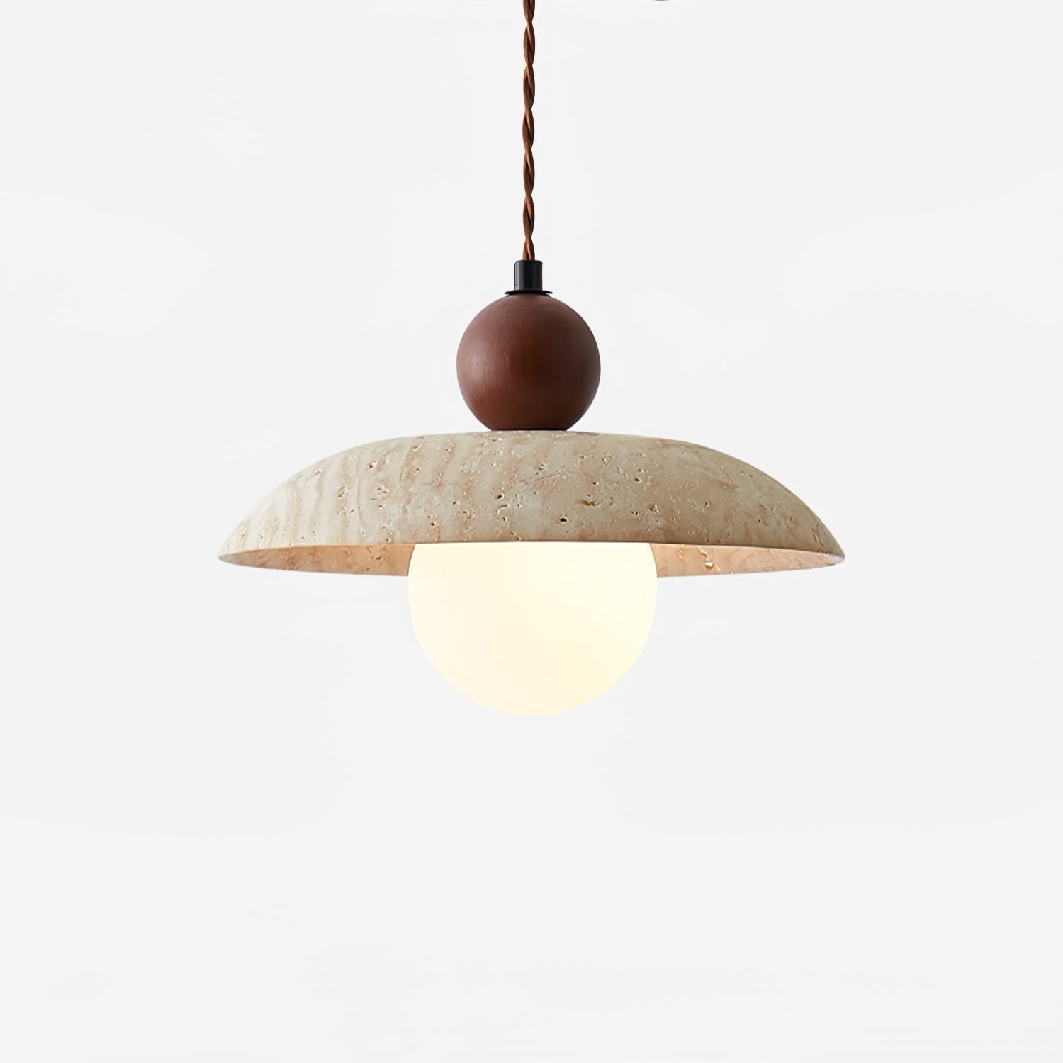 Soleil Travertine Pendant Light-Neutral Decor