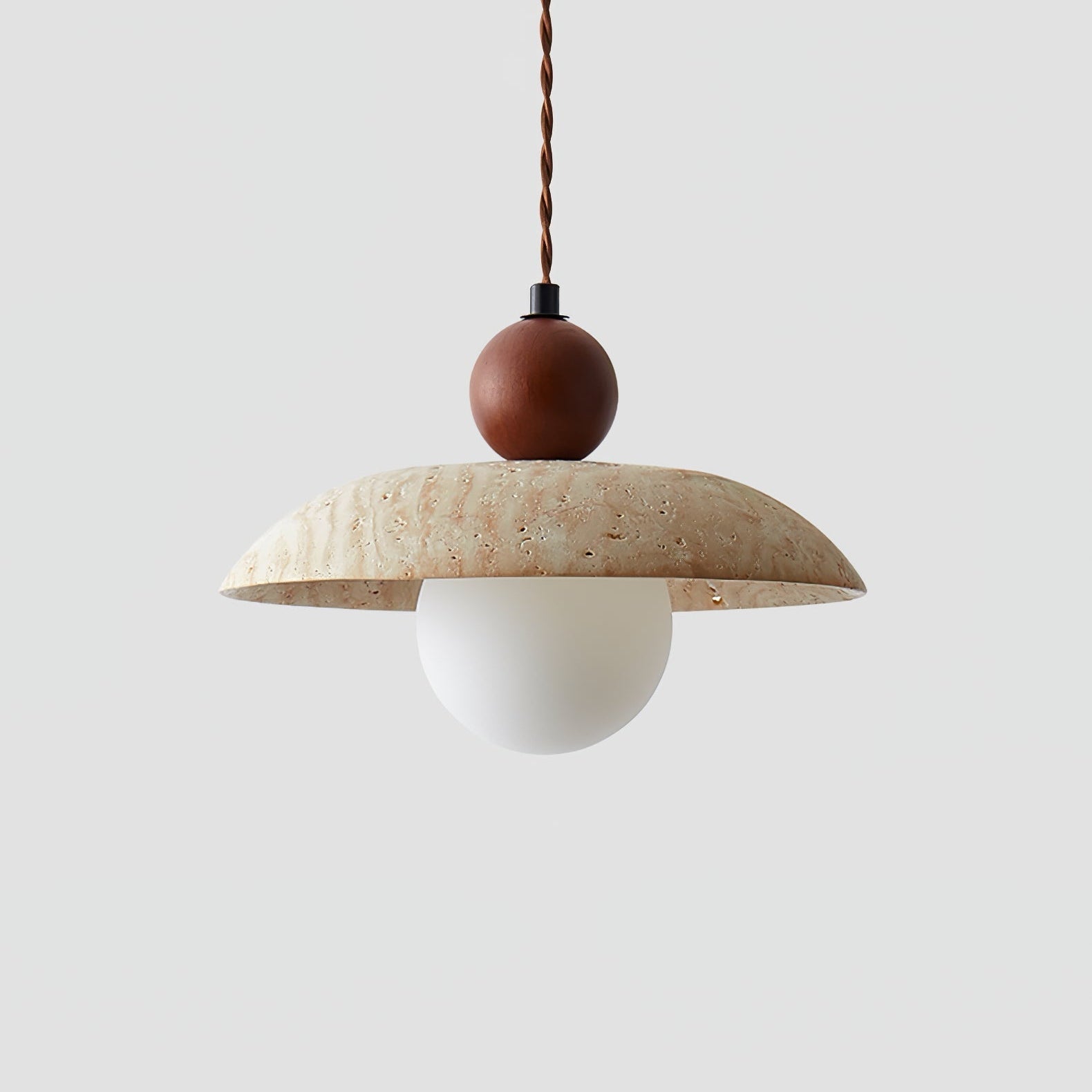 Nerix Travertine Pendant Light-Neutral Decor
