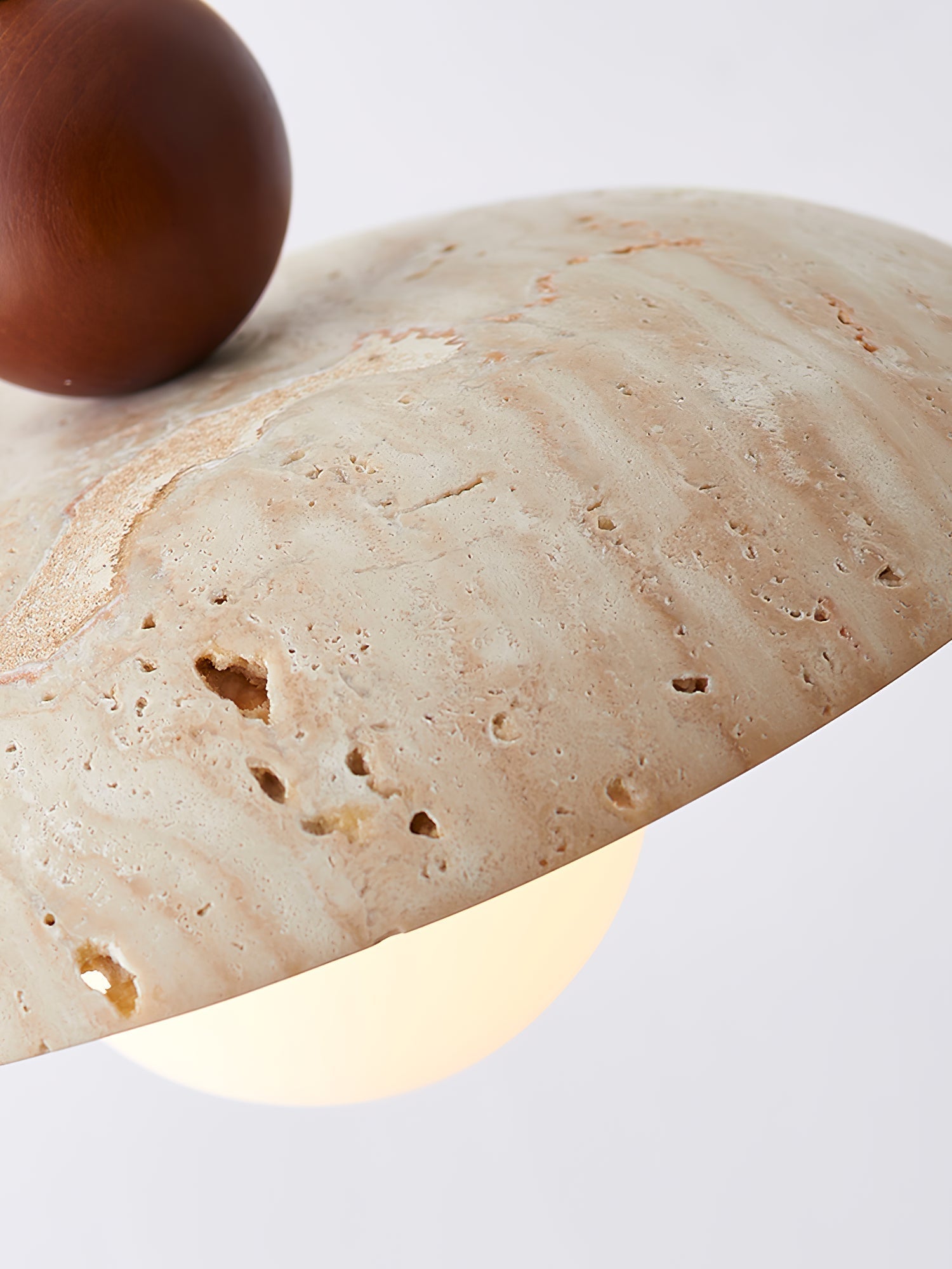 Soleil Travertine Pendant Light-Neutral Decor