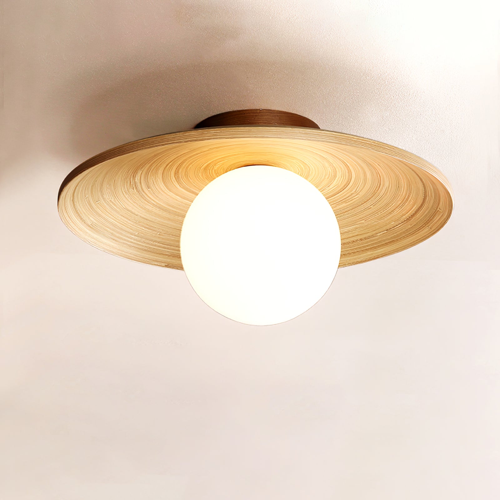 Ivoris Ceiling Light Soluna Wood Orbital-Neutral Decor