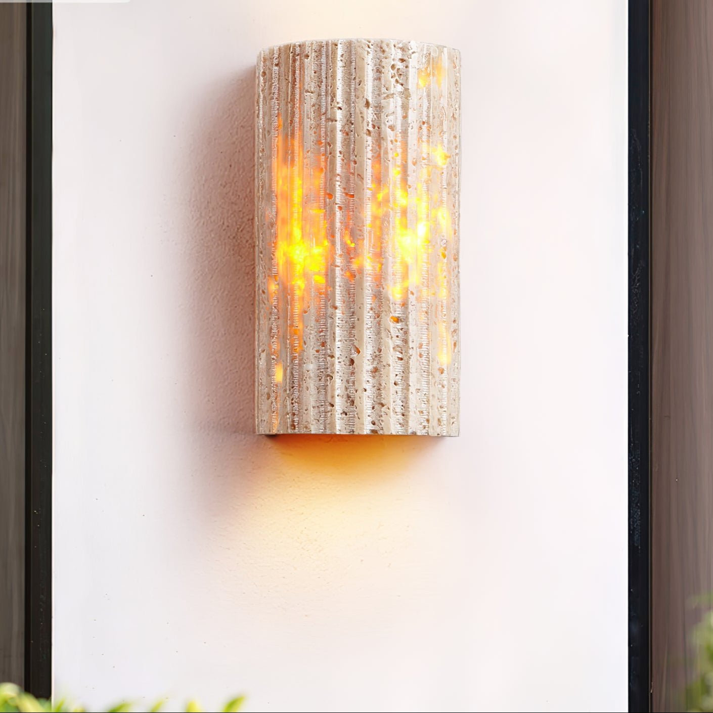 Sysilion Travertine Wall Light-Neutral Decor