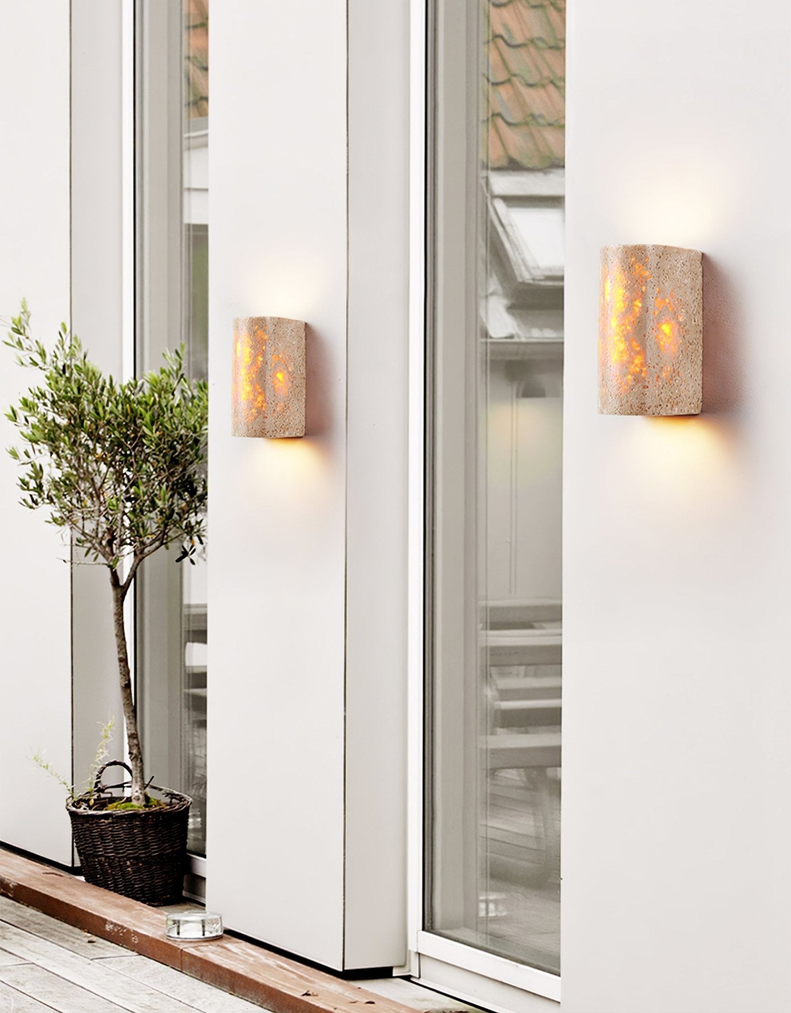 Sysilion Travertine Wall Light-Neutral Decor