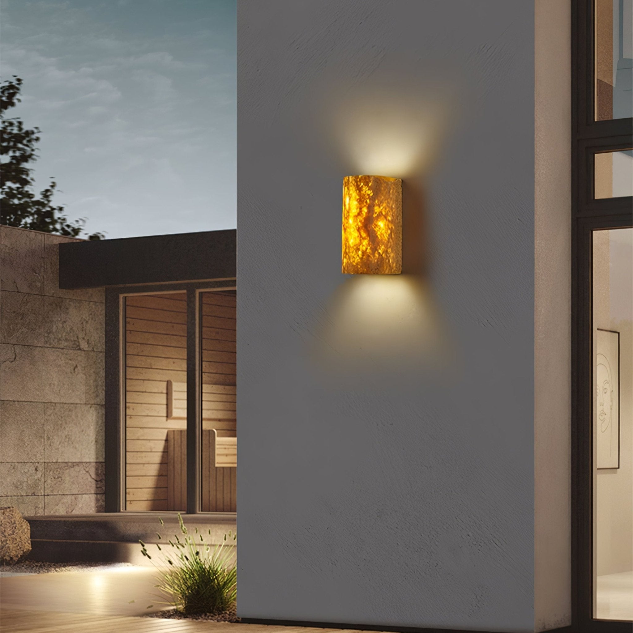 Sysilion Travertine Wall Light-Neutral Decor