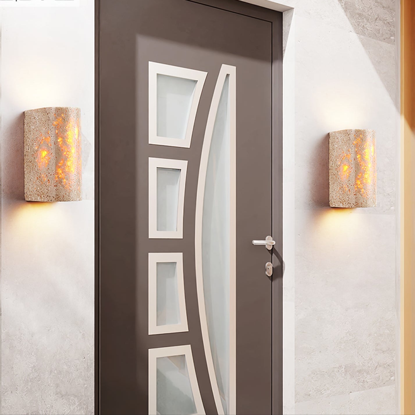 Sysilion Travertine Wall Light-Neutral Decor
