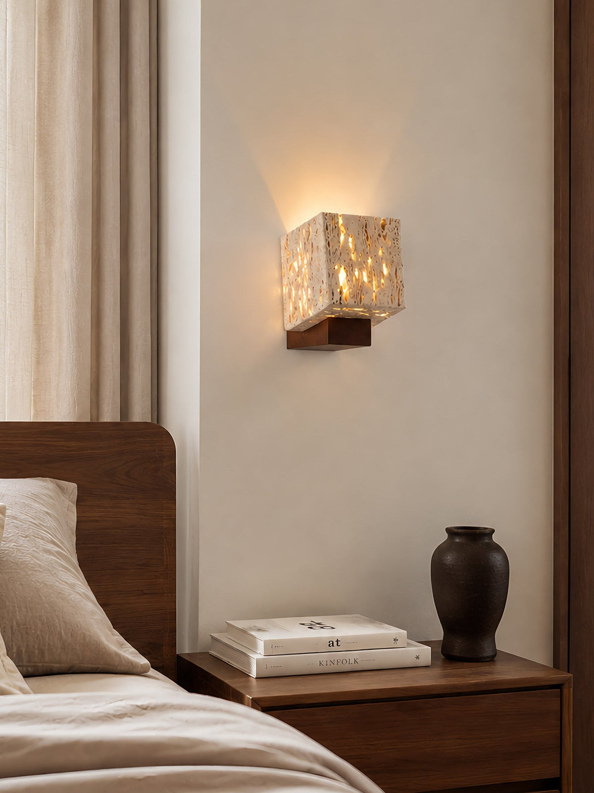 Rivenmere Travertine Glow Wall Sconce