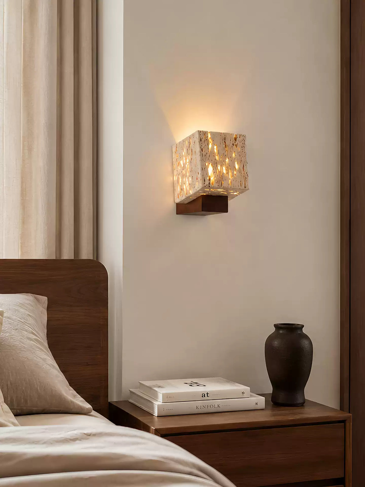 Rivenmere Travertine Glow Wall Sconce