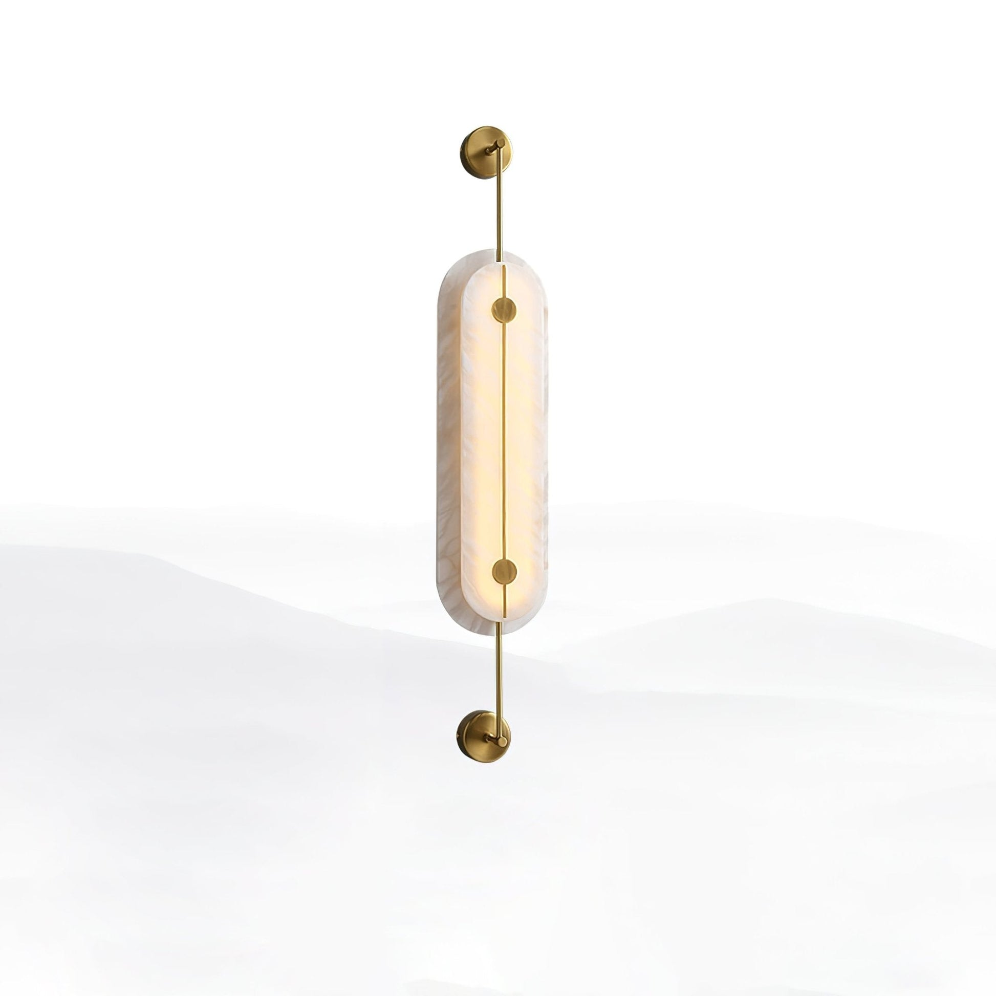 Cudorel Oval Alabaster Wall Light-Neutral Decor