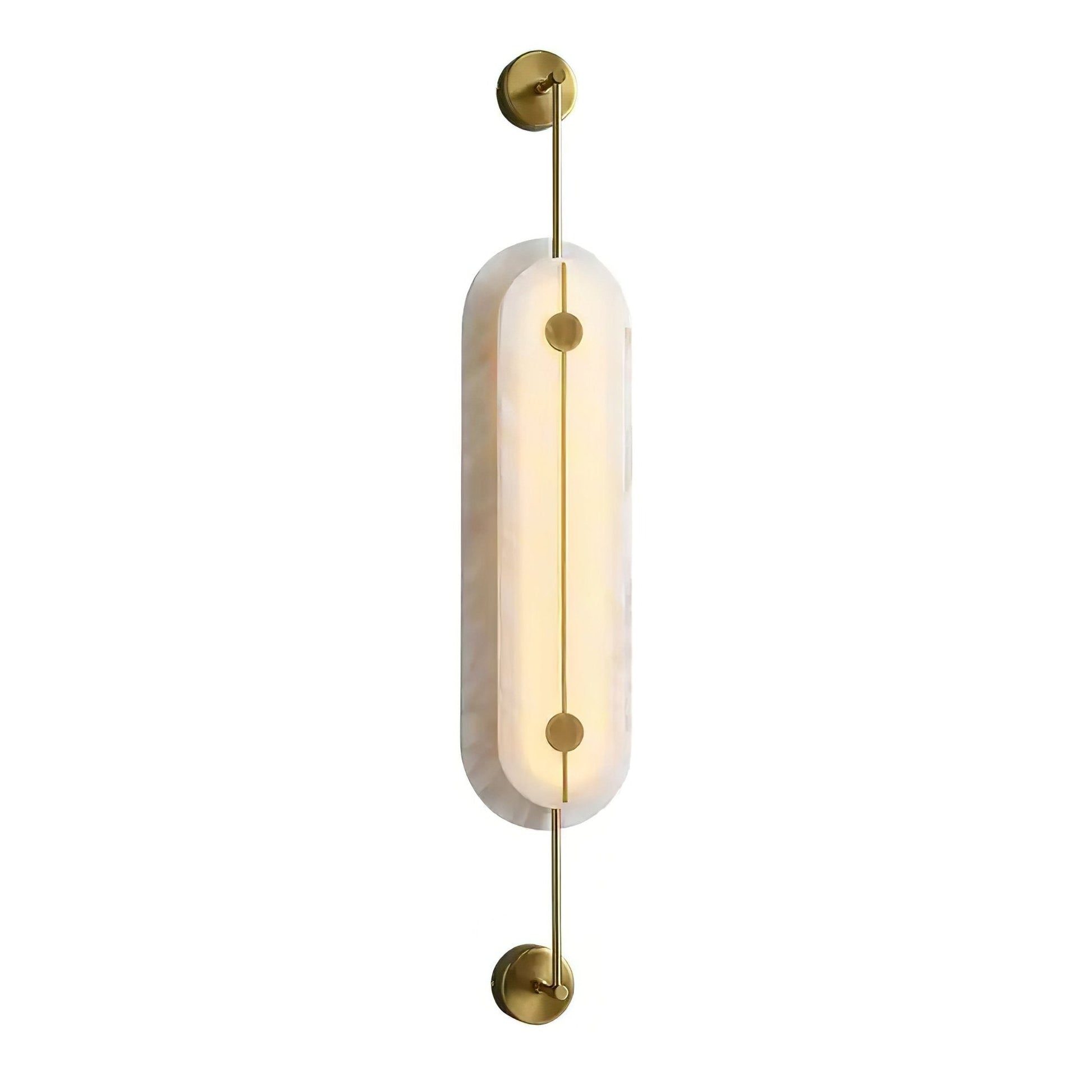 Cudorel Oval Alabaster Wall Light-Neutral Decor