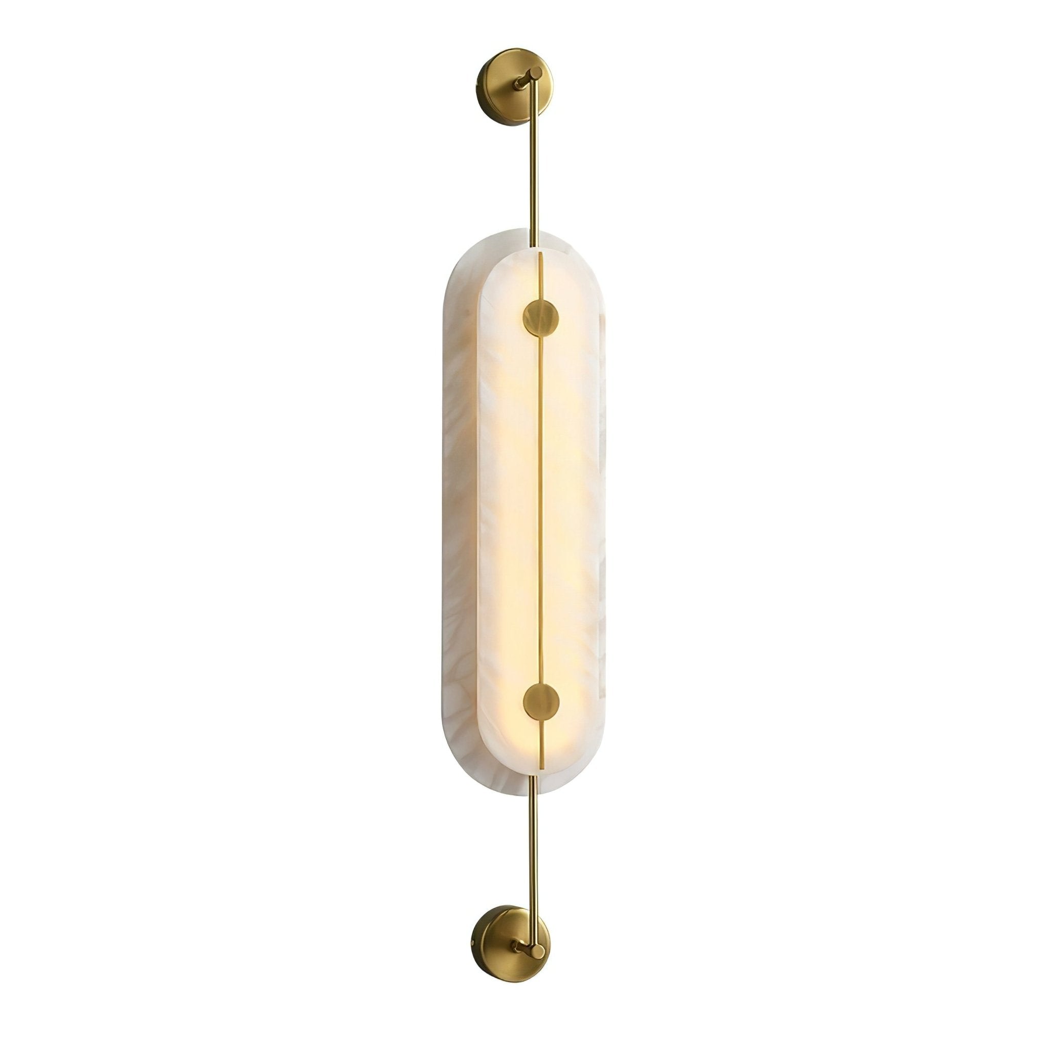 Cudorel Oval Alabaster Wall Light-Neutral Decor