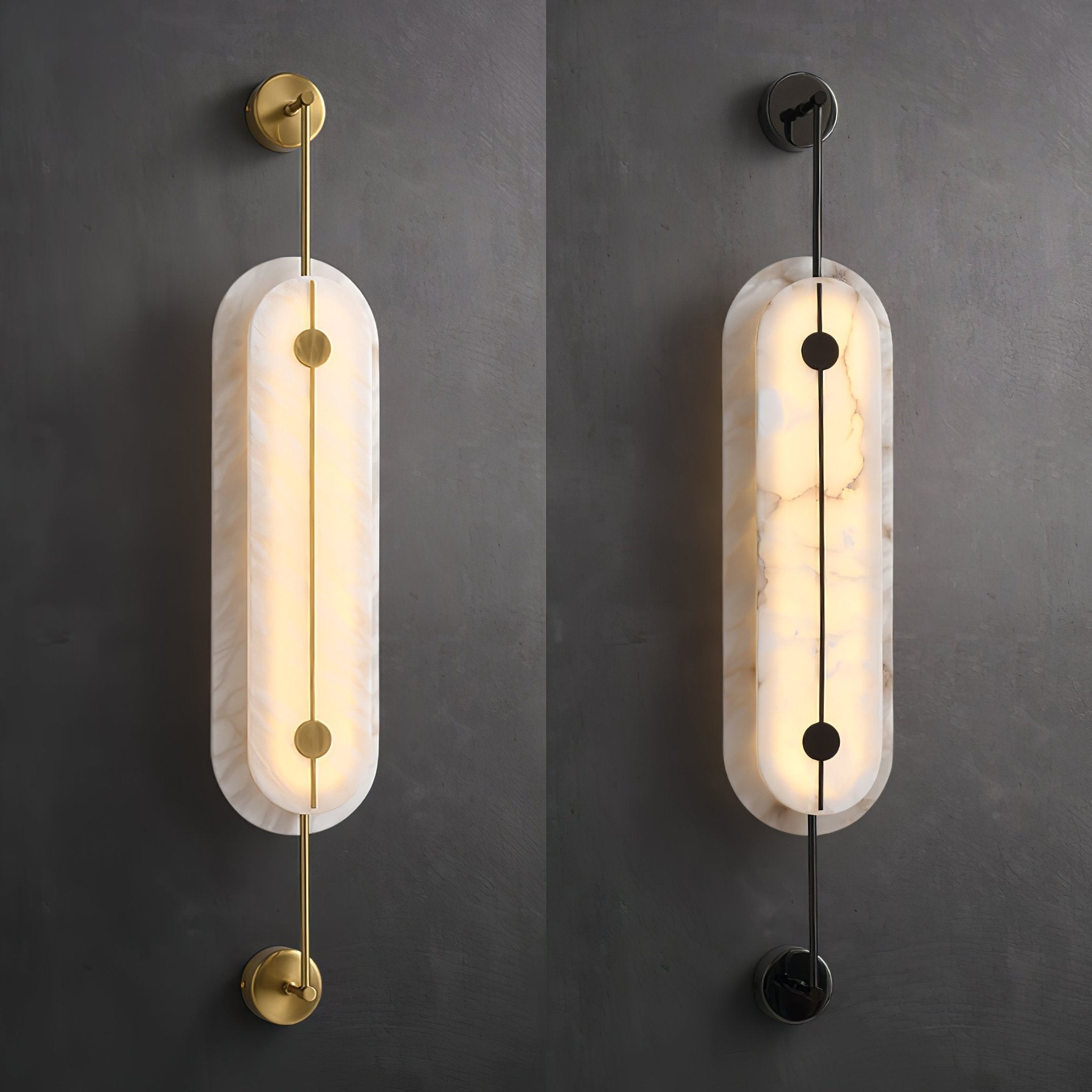 Cudorel Oval Alabaster Wall Light-Neutral Decor