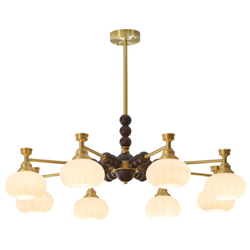 Avdorira Elegance Vintage Brass Wood Chandelier-Neutral Decor