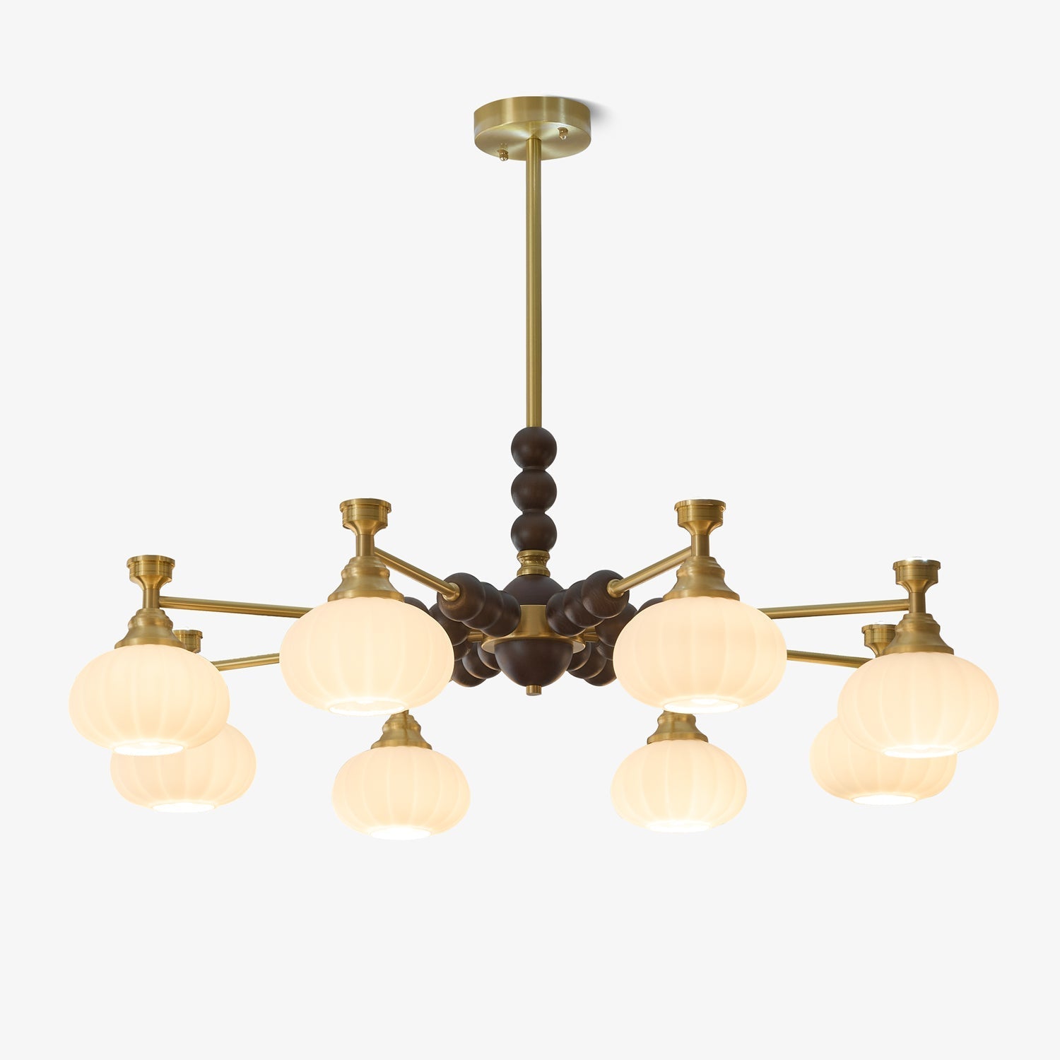 Avdorira Elegance Vintage Brass Wood Chandelier-Neutral Decor