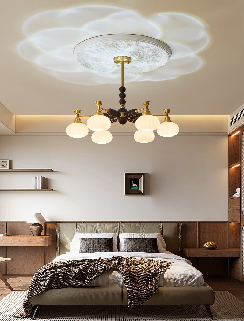 Avdorira Elegance Vintage Brass Wood Chandelier-Neutral Decor