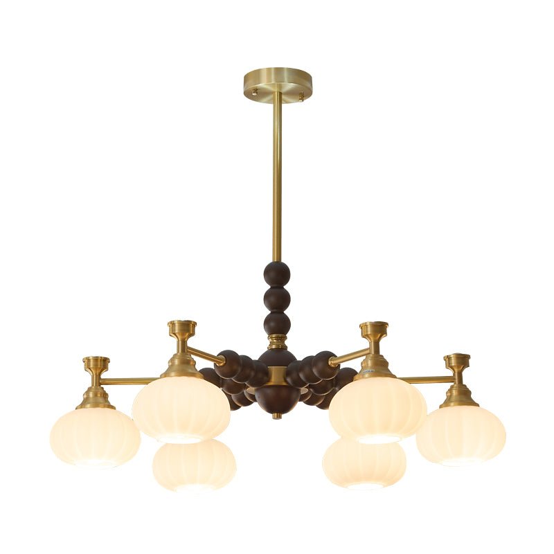 Avdorira Elegance Vintage Brass Wood Chandelier-Neutral Decor