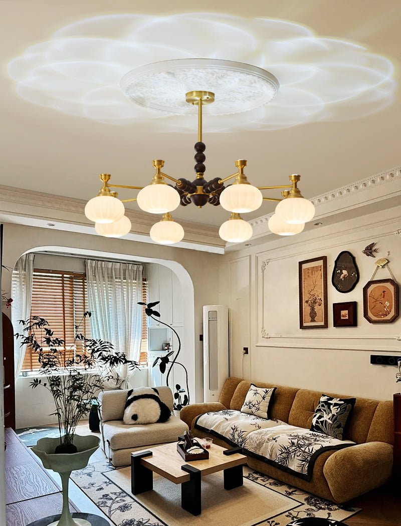Avdorira Elegance Vintage Brass Wood Chandelier-Neutral Decor