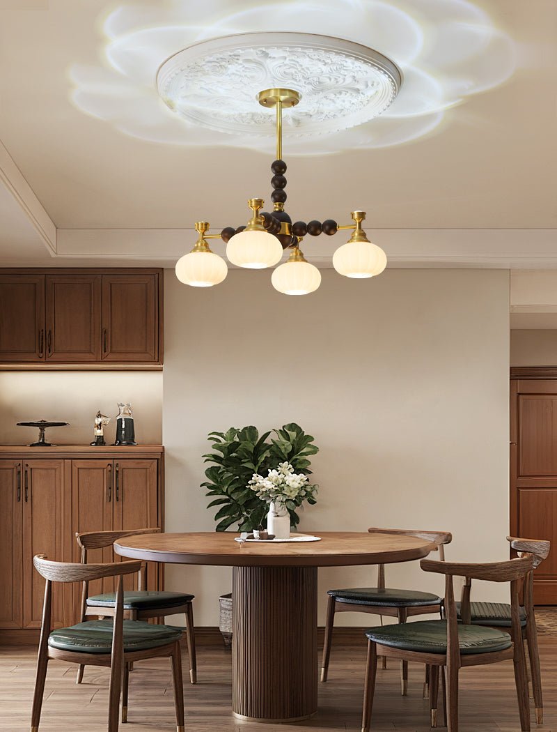 Avdorira Elegance Vintage Brass Wood Chandelier-Neutral Decor