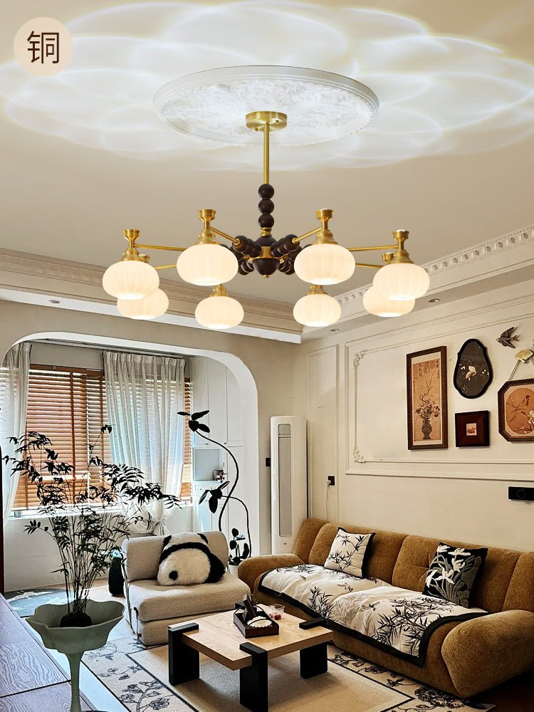 Avdorira Elegance Vintage Brass Wood Chandelier-Neutral Decor