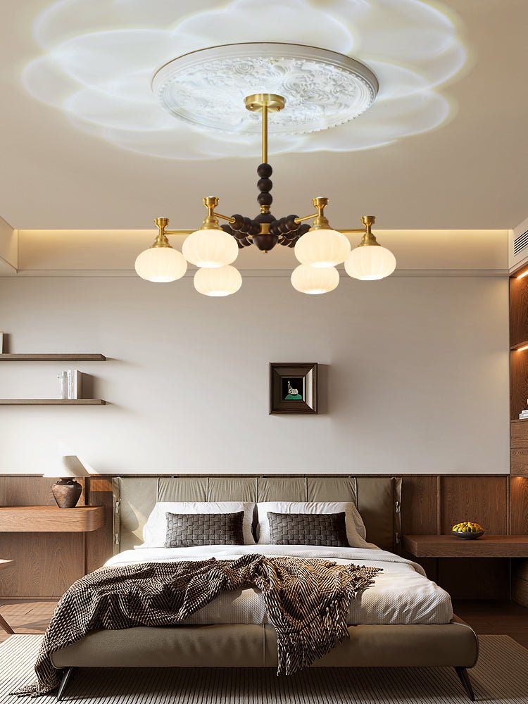Avdorira Elegance Vintage Brass Wood Chandelier-Neutral Decor