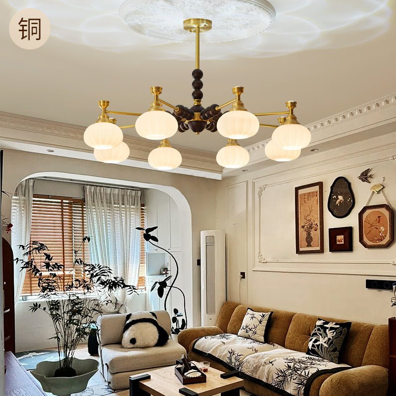 Avdorira Elegance Vintage Brass Wood Chandelier-Neutral Decor