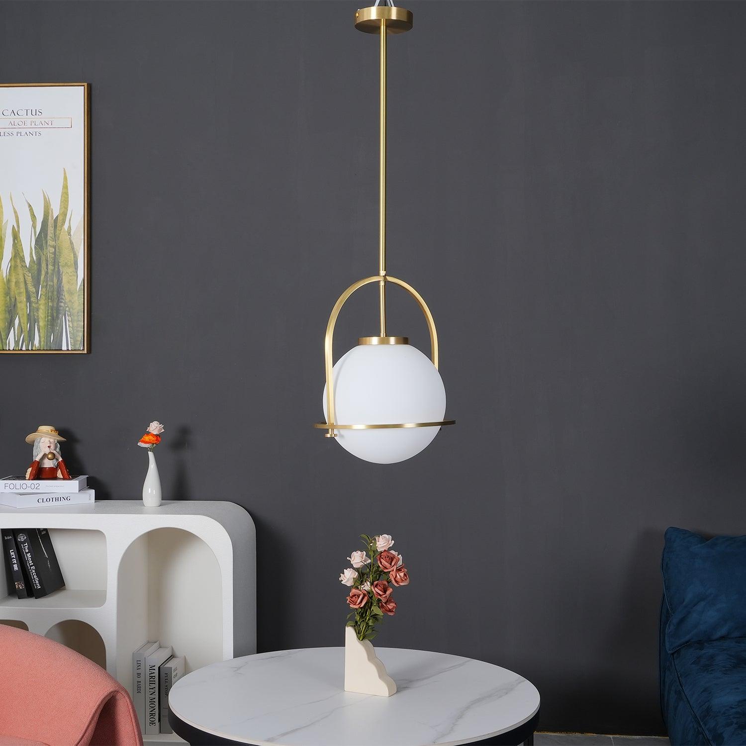 Brandonis Modern Glass Pendant Light-Neutral Decor