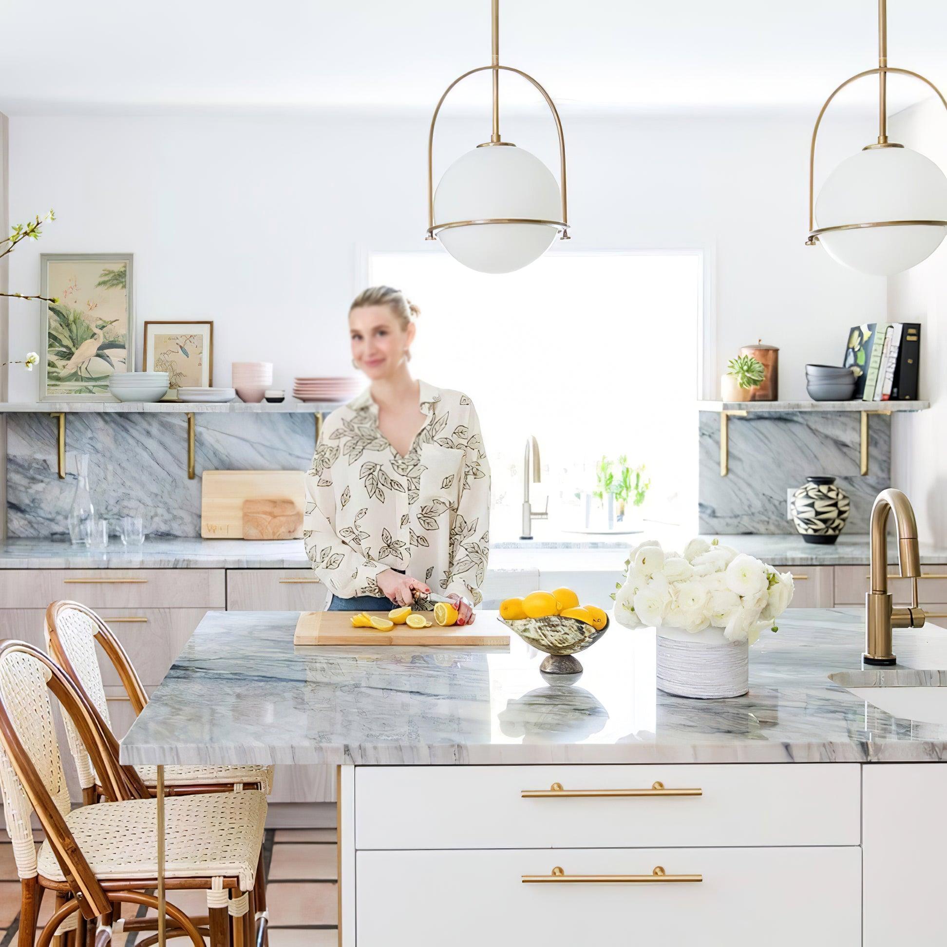 Brandonis Modern Glass Pendant Light-Neutral Decor