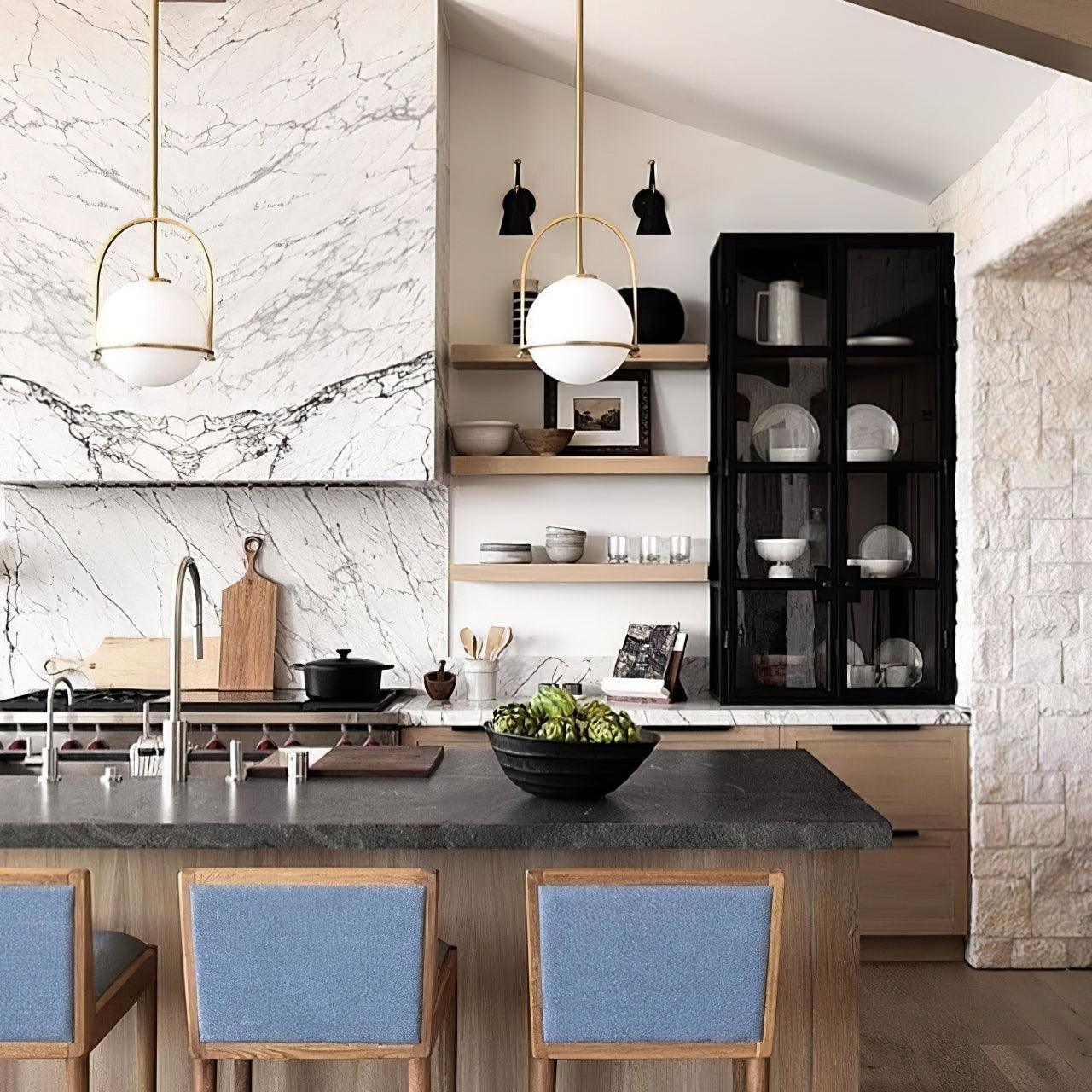 Brandonis Modern Glass Pendant Light-Neutral Decor