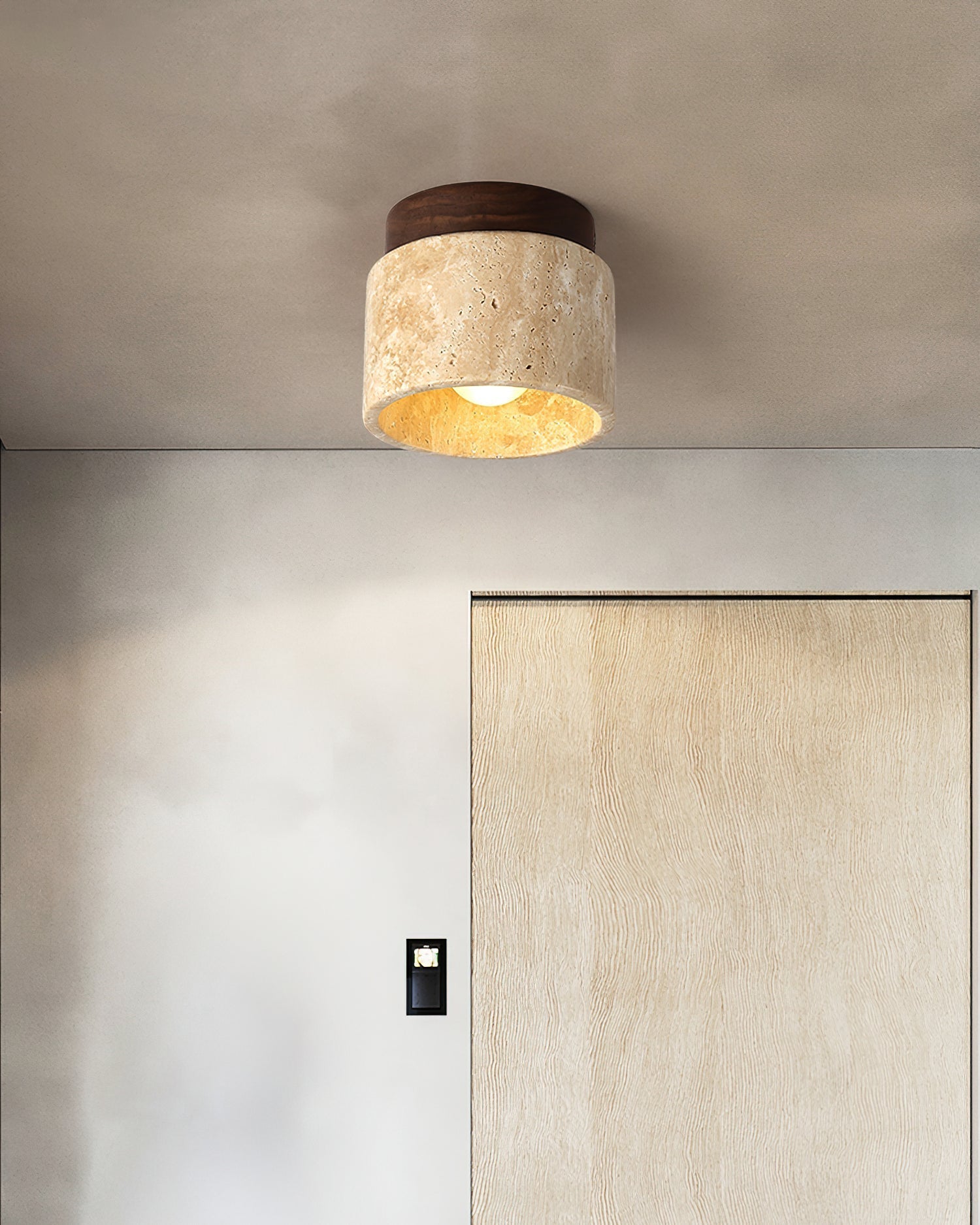 Ritta Stone  Travertine Ceiling Light