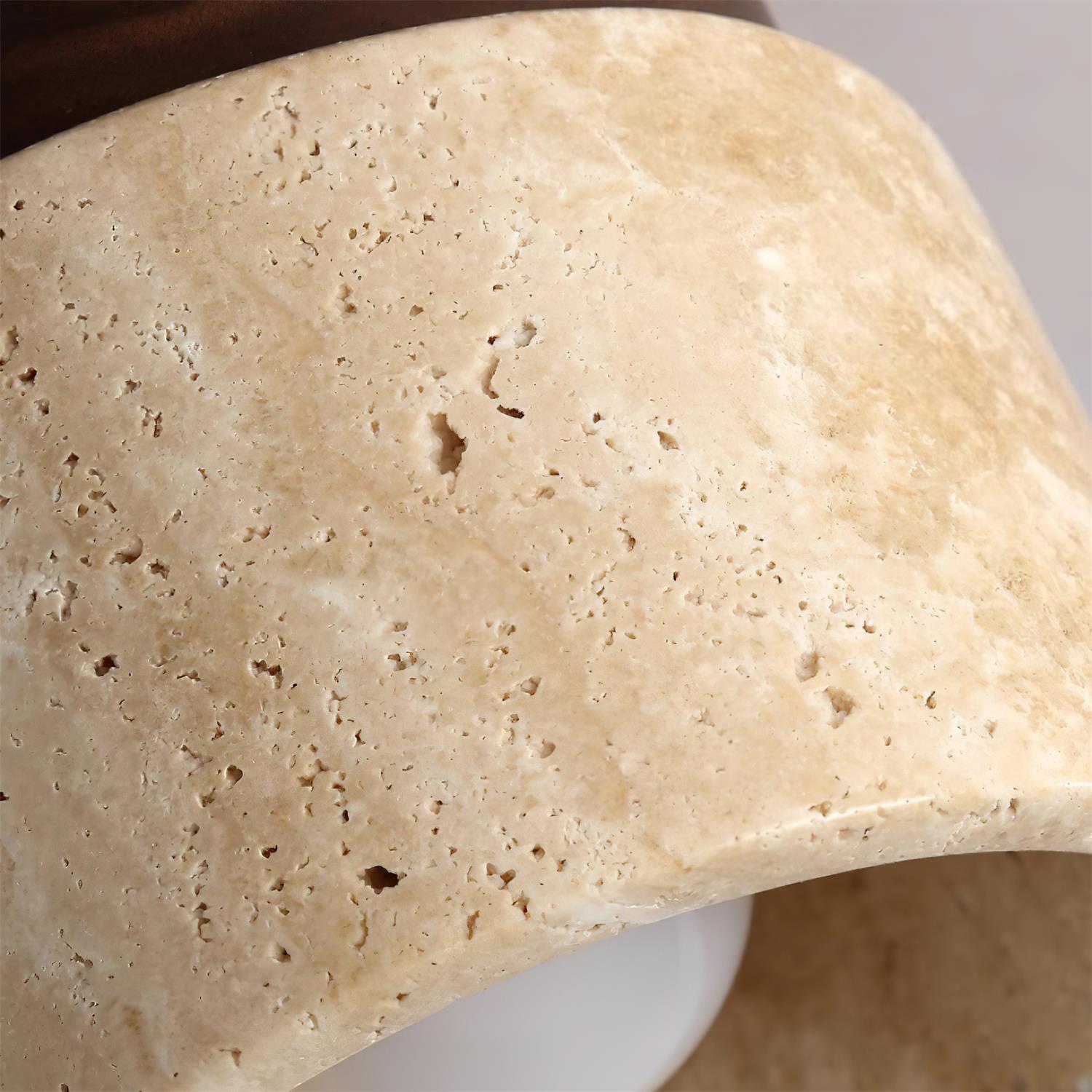 Ritta Stone  Travertine Ceiling Light