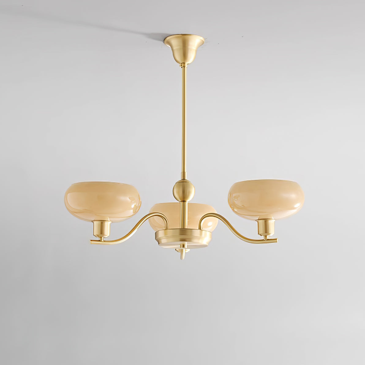 Hanna Chandelier Brass and Glass