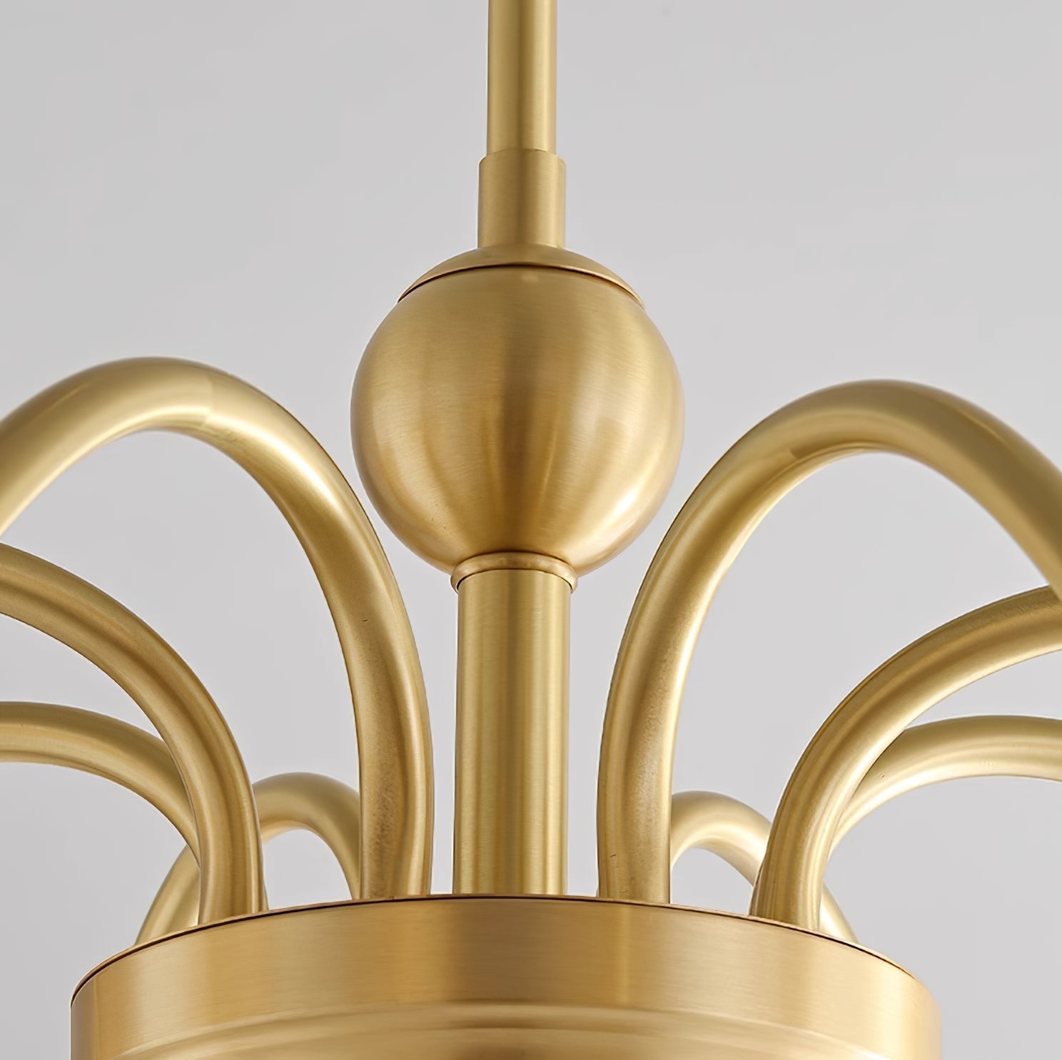 Hanna Chandelier Brass and Glass