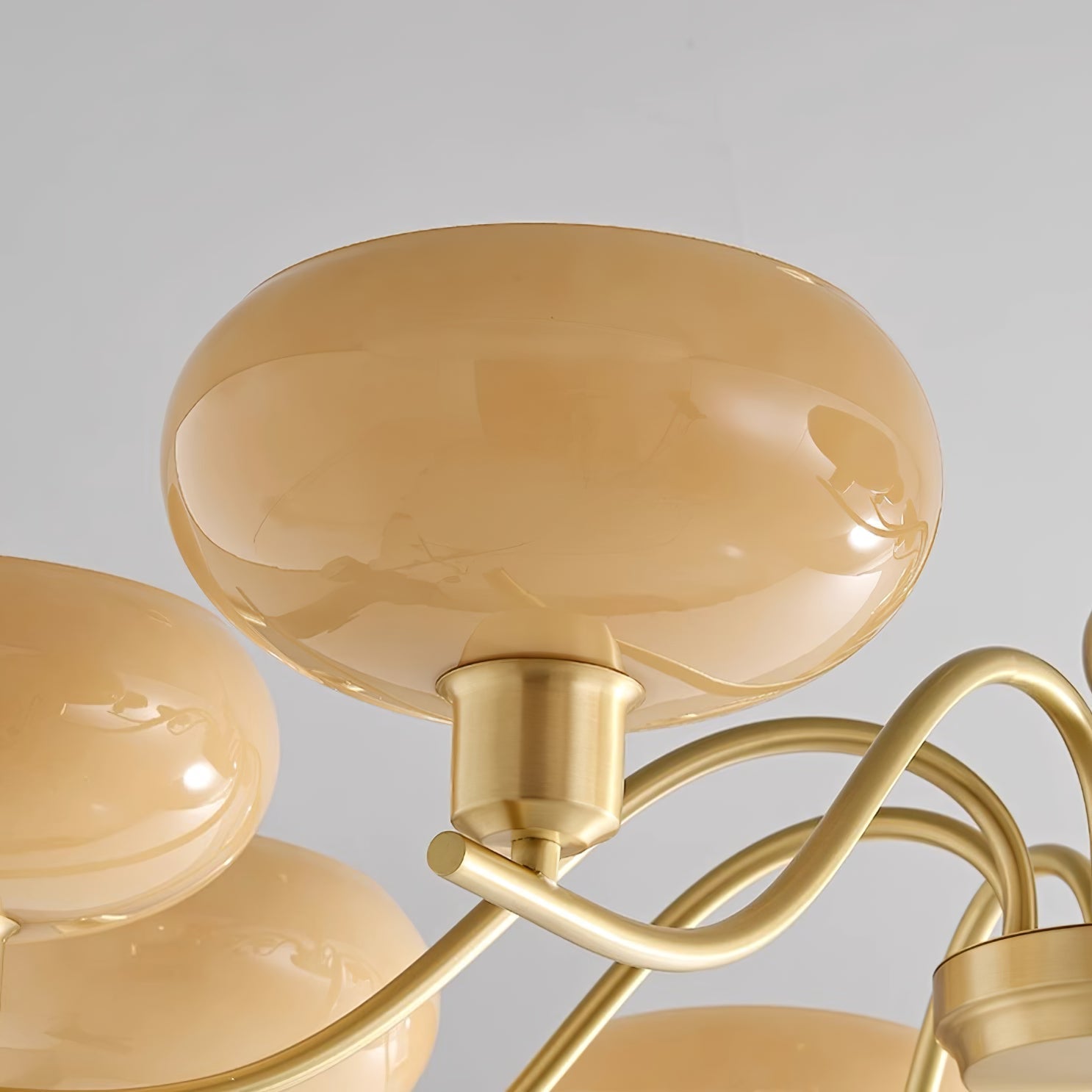 Hanna Chandelier Brass and Glass