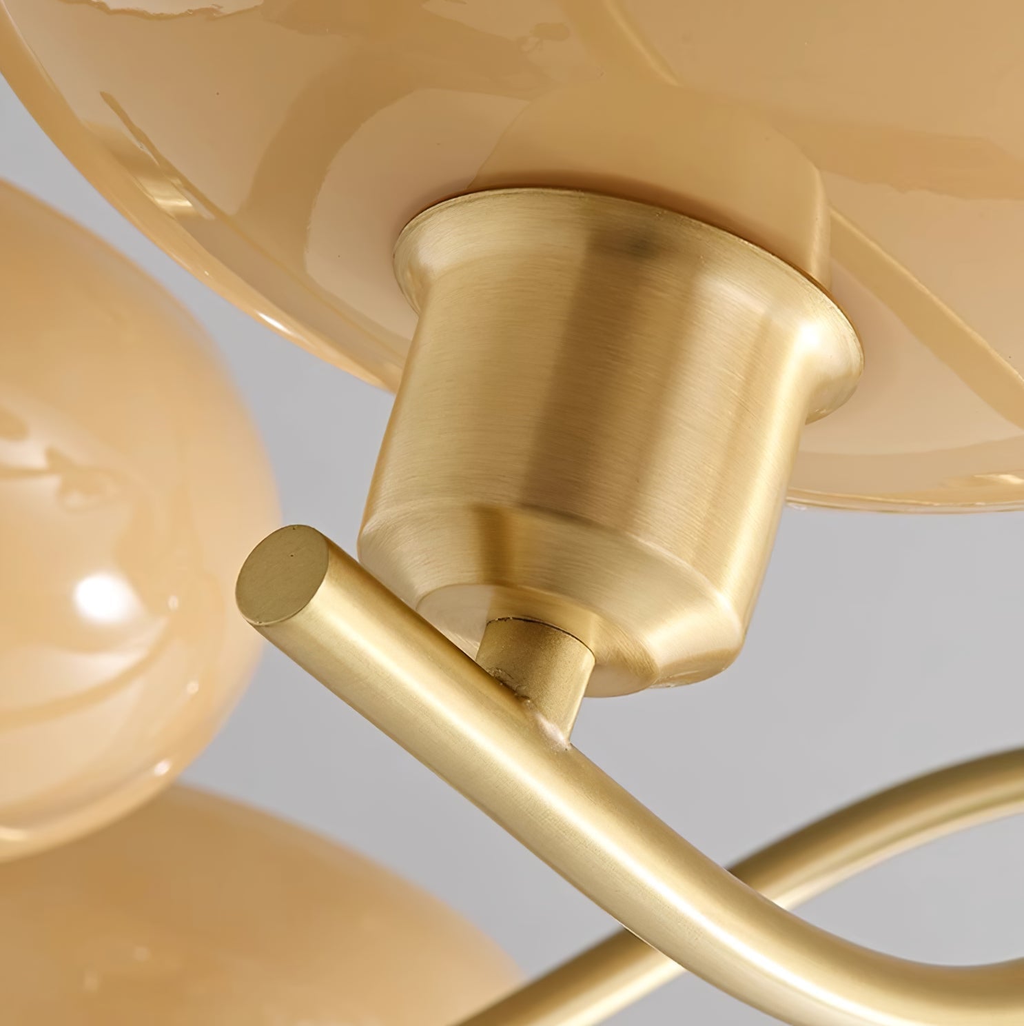 Hanna Chandelier Brass and Glass