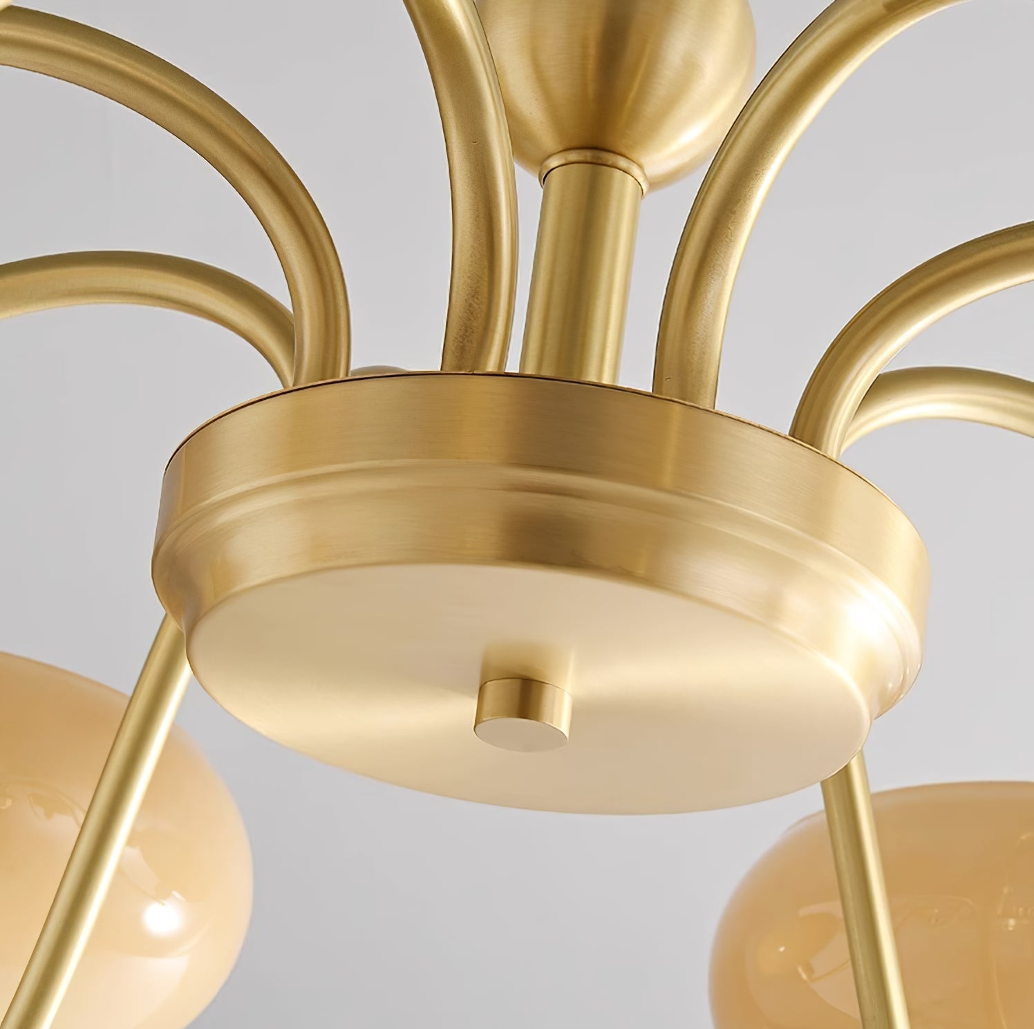 Hanna Chandelier Brass and Glass