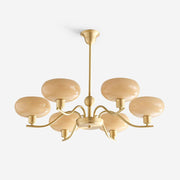 Hanna Chandelier Brass and Glass
