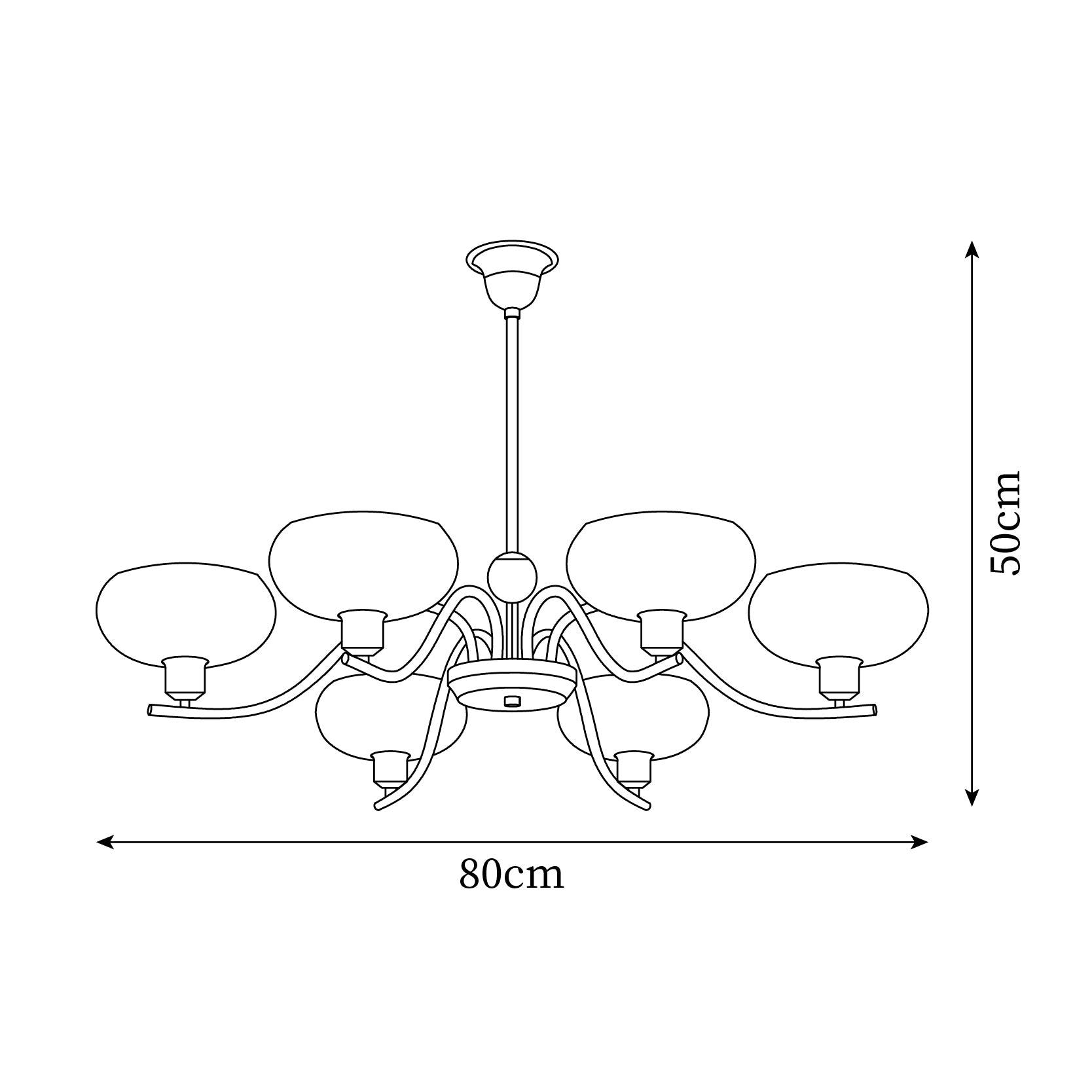 Hanna Chandelier Brass and Glass