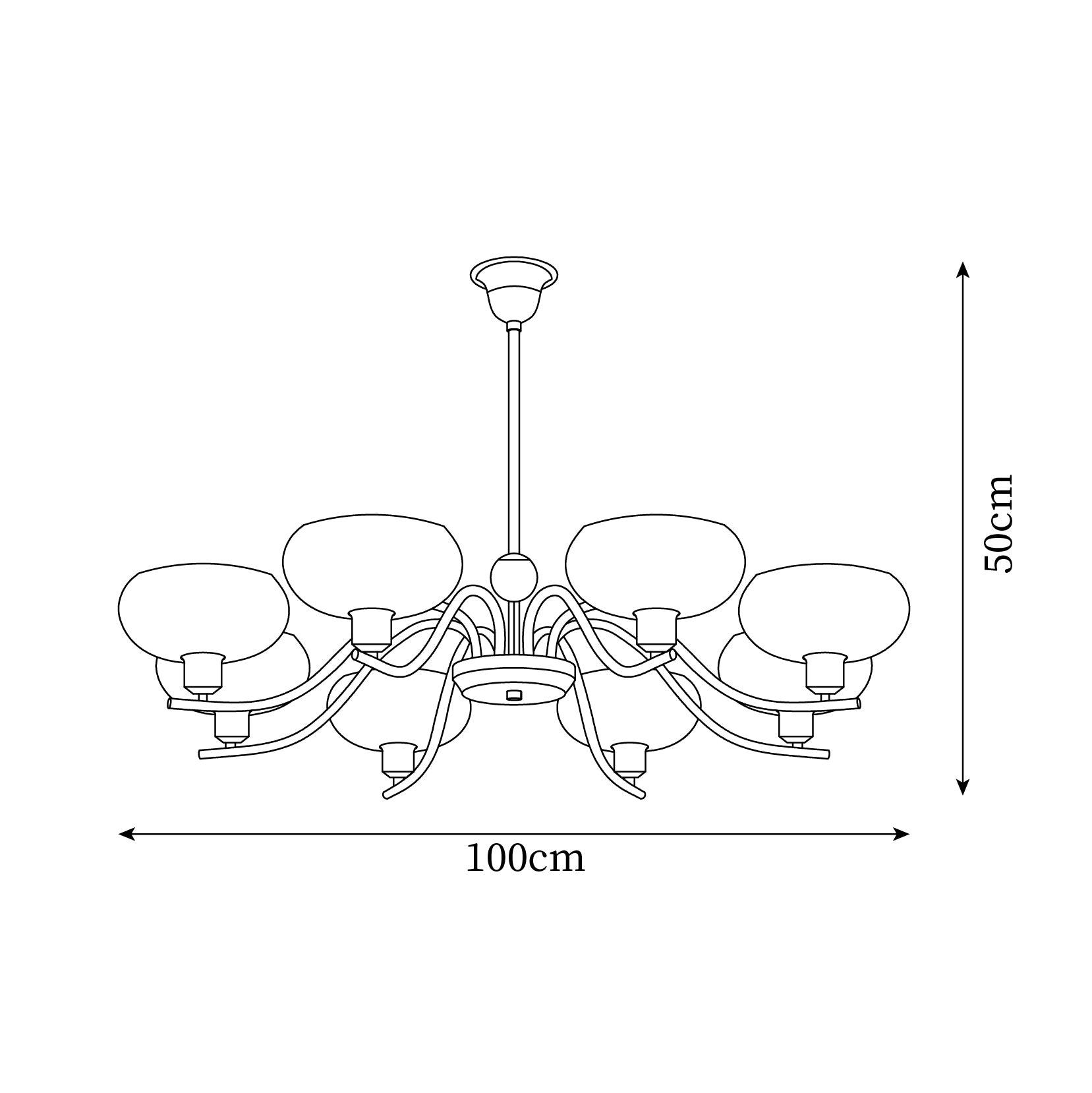 Hanna Chandelier Brass and Glass