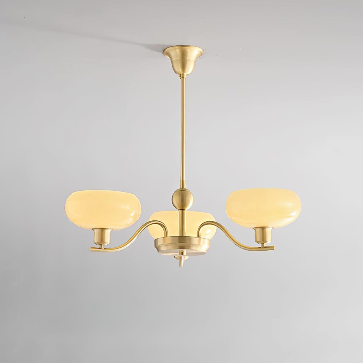 Hanna Chandelier Brass and Glass